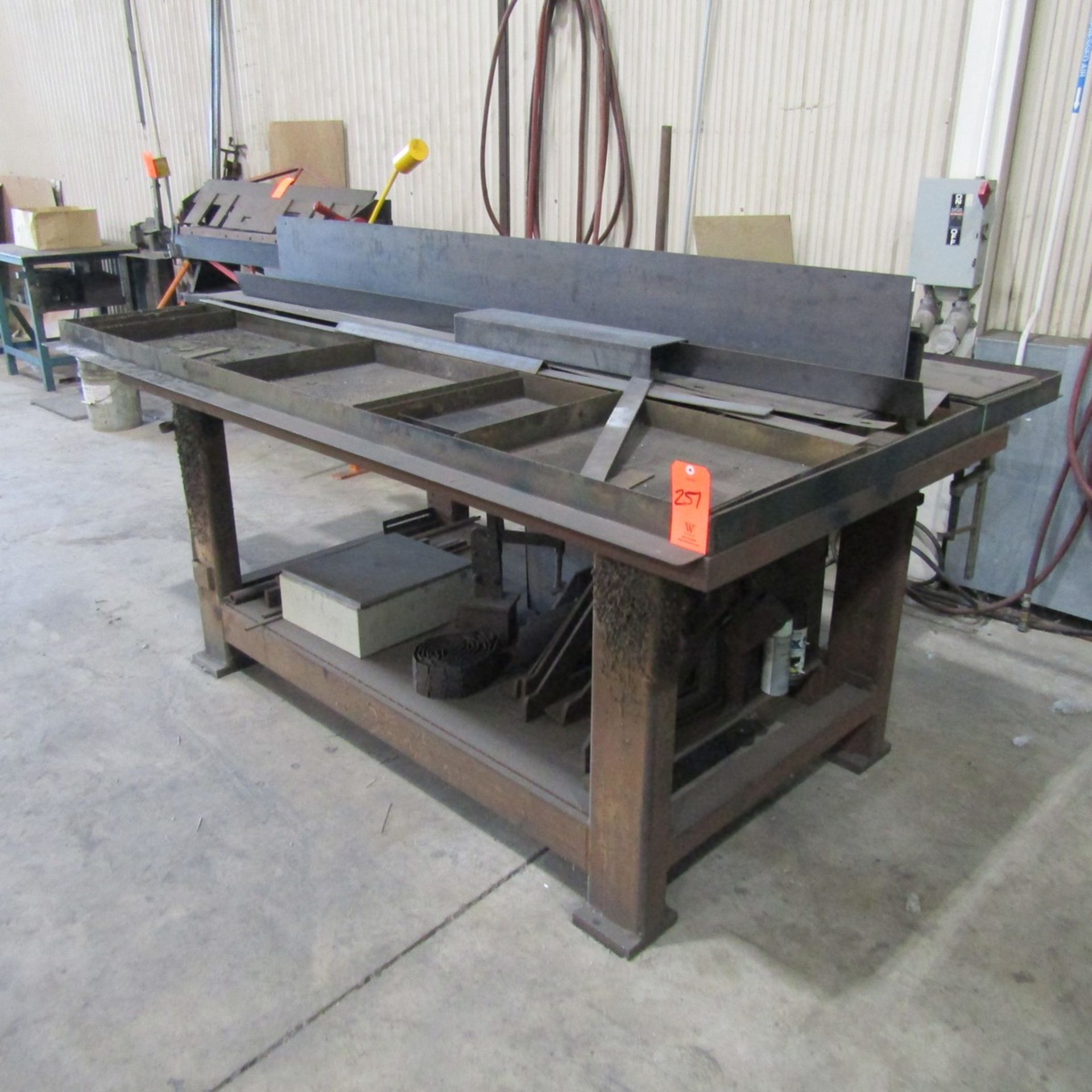 80 in. x 43 in. x 2 in. Steel Work Bench; with Metal Material Stock