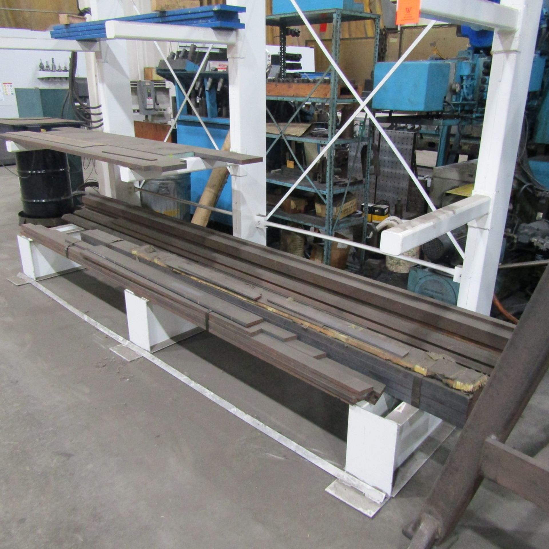 Lot - Single Sided Cantilever Rack 7 ft. with 30 in. Arms with Assorted Metal Stock - Image 2 of 2