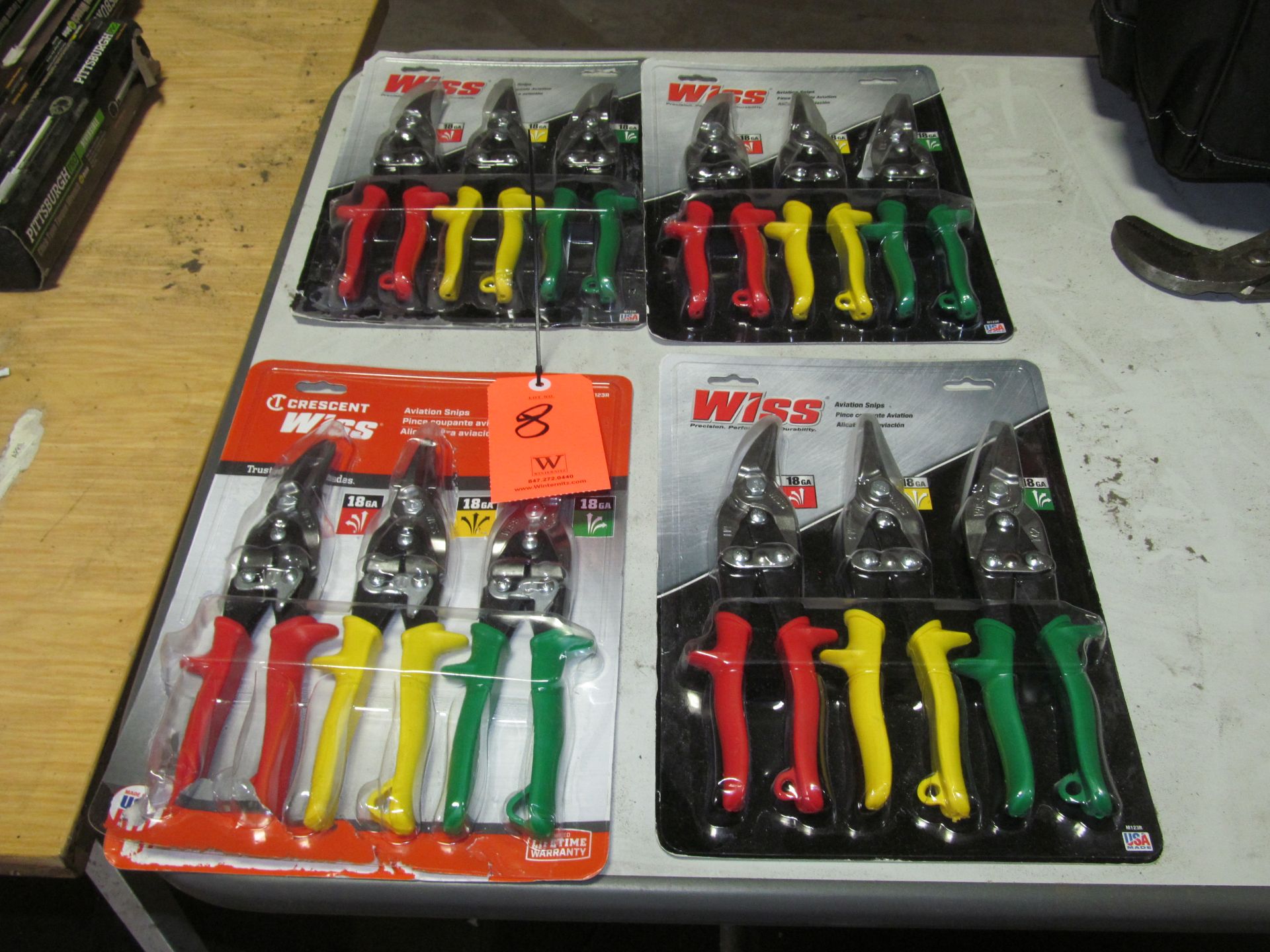 Lot - (4) Packages of Aviation Snips (3-per Pack)