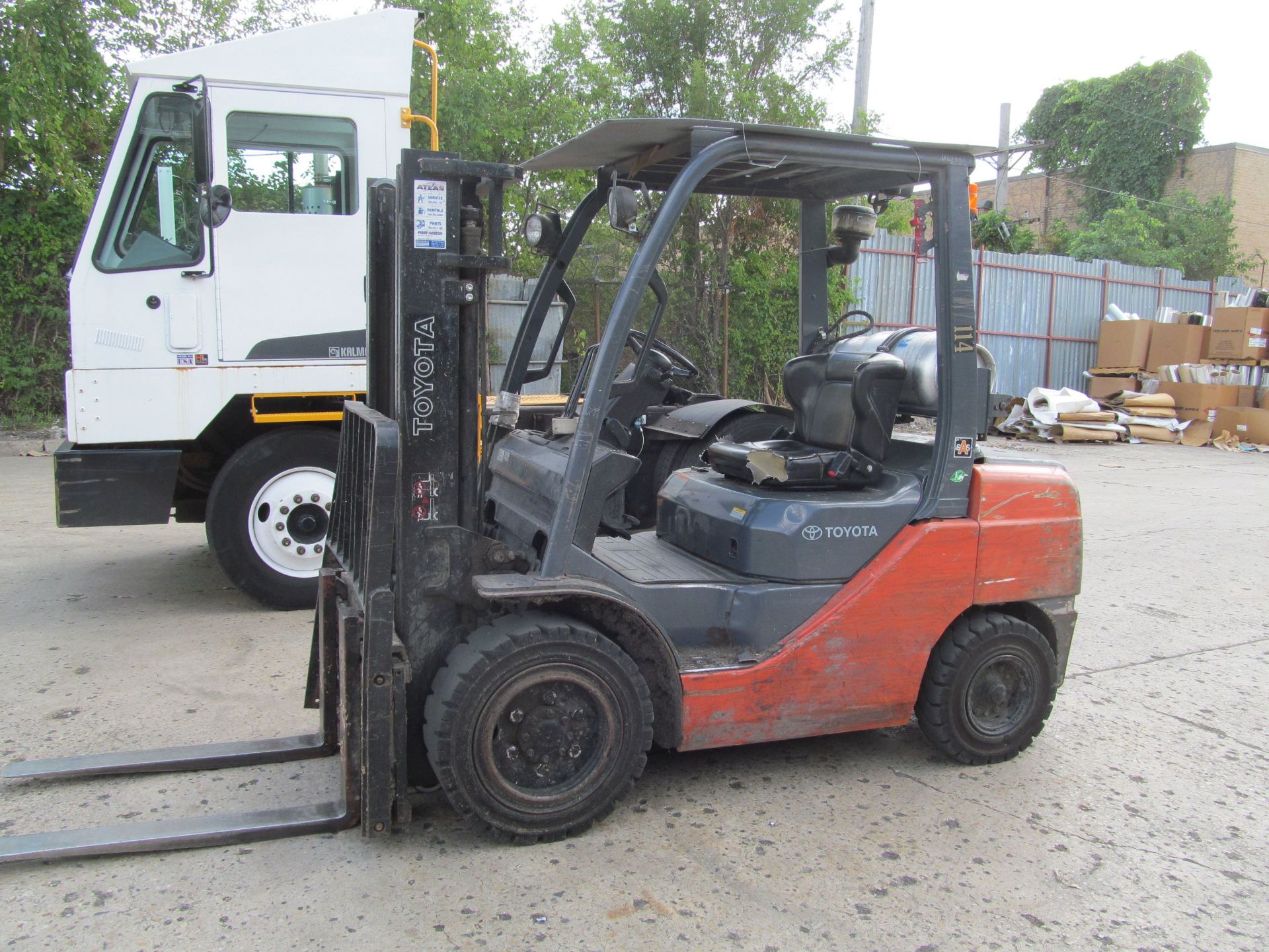 Toyota 5,820 lb. Cap. Model 8FGU30 LP Fork Lift Truck, S/N: 35001; with 2-Stage Mast, Side Shift,