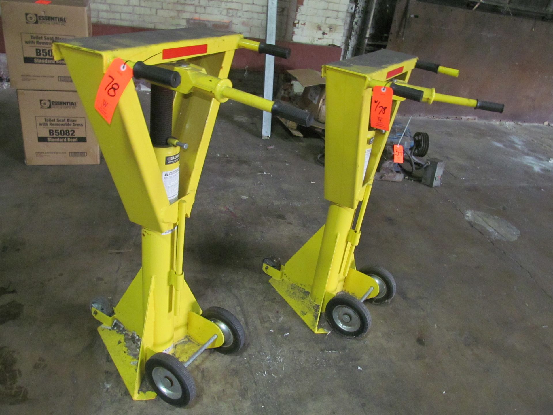 Lot - (2) Global 100,000 lb. Static Cap., 50,000 lb. Lifting Cap. Truck Jacks