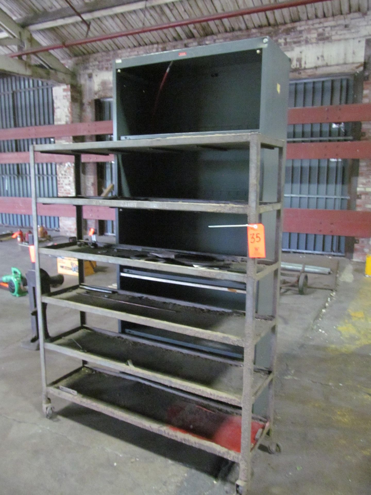 Lot - (1) 6-Tier Portable Rack and Shelving Unit