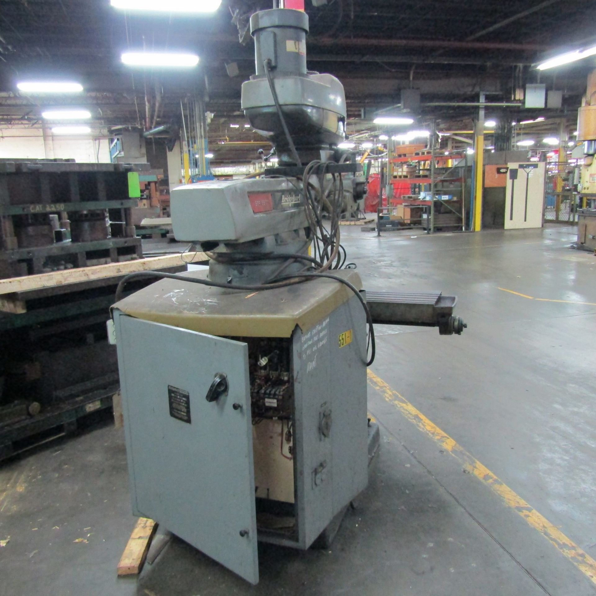 Bridgeport 4-HP Series II Variable Speed Vertical Milling Machine, S/N: 2096; with 11 in. x 58 in. - Image 4 of 5