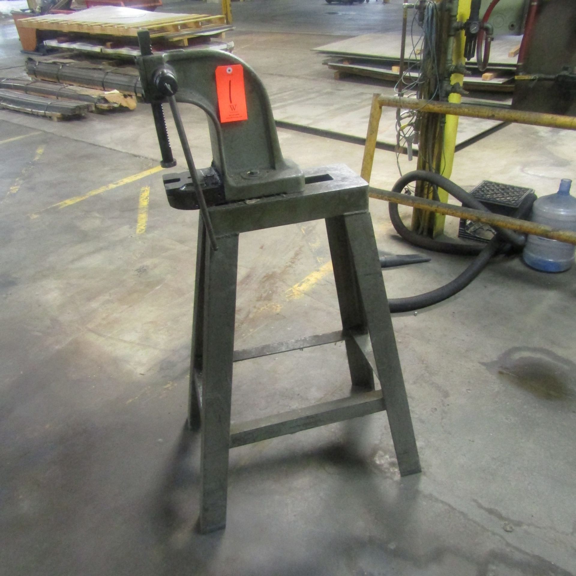 Dake No. 0 Arbor Press; with 8 in. Stroke, 5 in. Throat, Stand