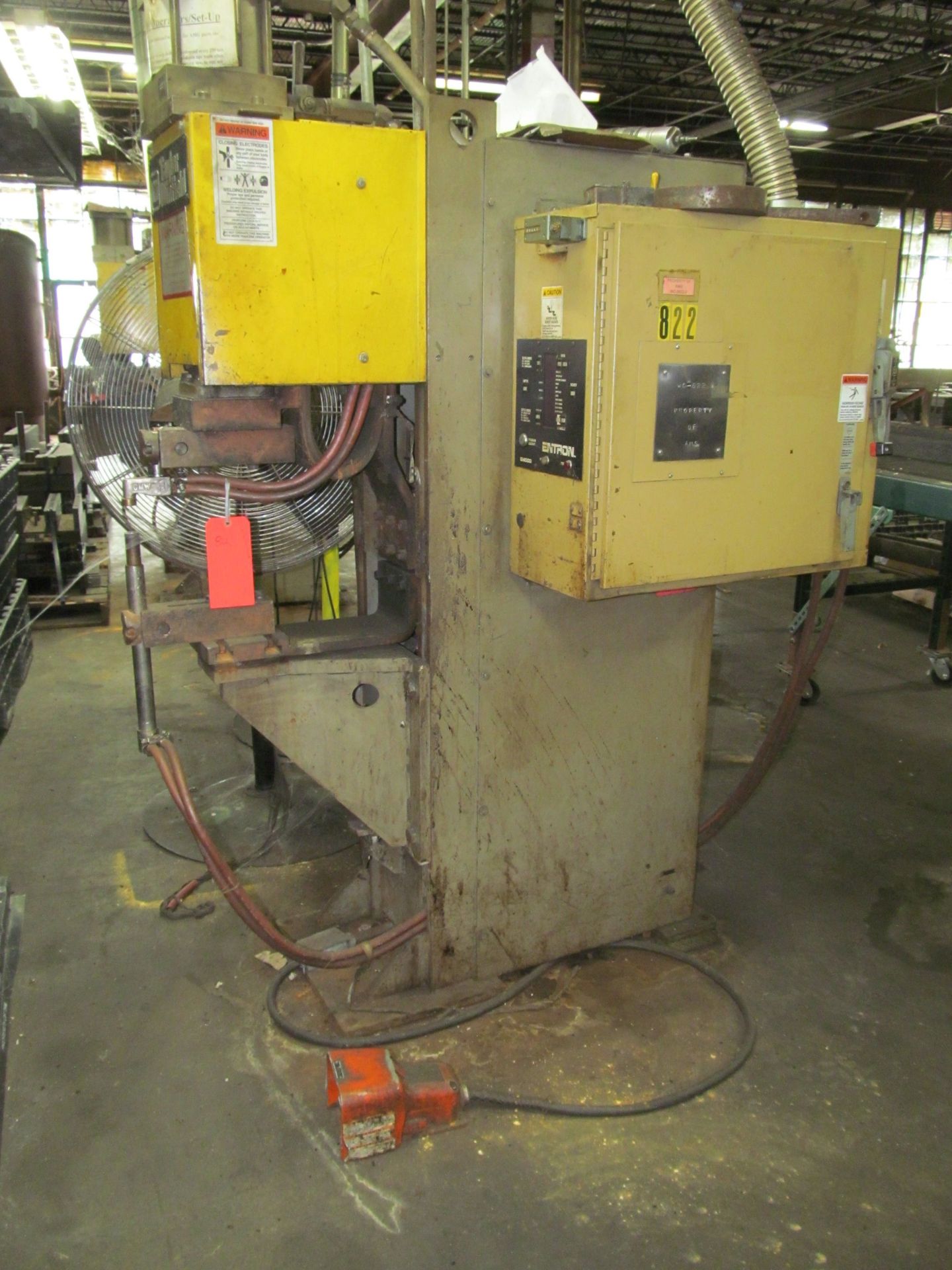 Taylor Winfield 100-KVA Model ENE-12-100 Spot Welder, S/N: 000224-B; with Entron Controls, 18 in.