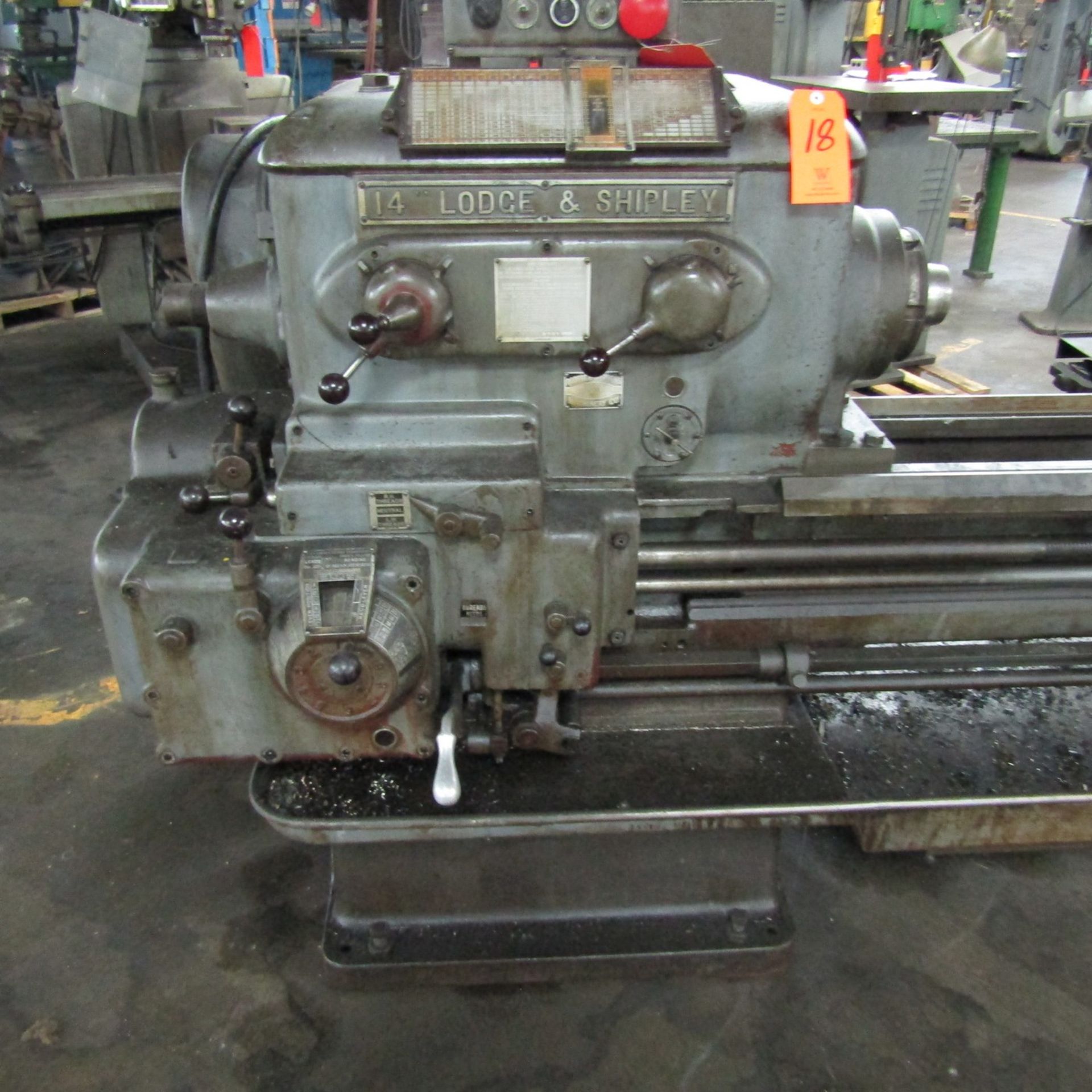 Lodge & Shipley 14 in. Geared Head Engine Lathe, S/N: 42897; 14 in. x 40 in. (approx.), Threading, - Image 2 of 5