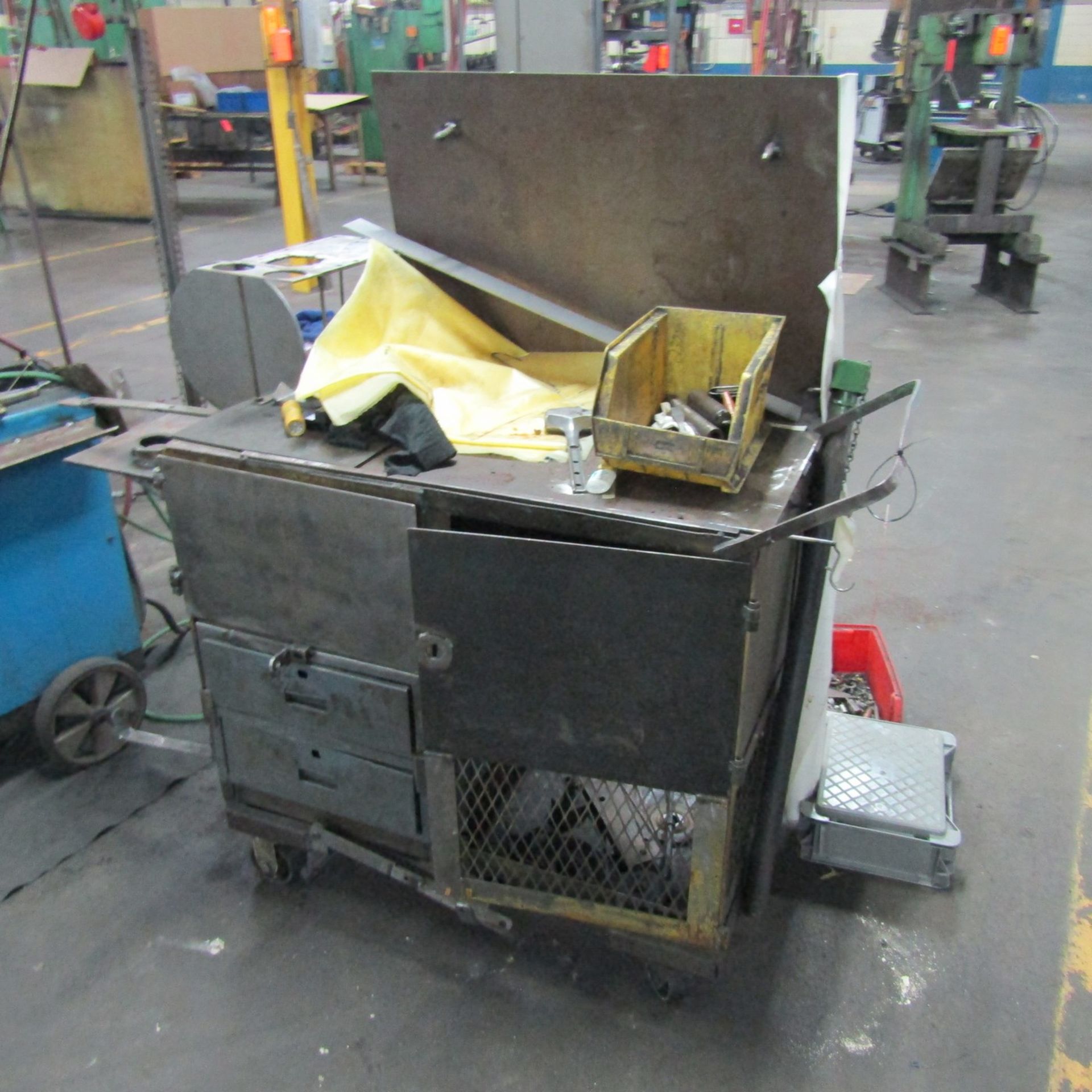 Lot - Assorted Shelving Units, Welding Carts, and Welding Tables - Image 3 of 6