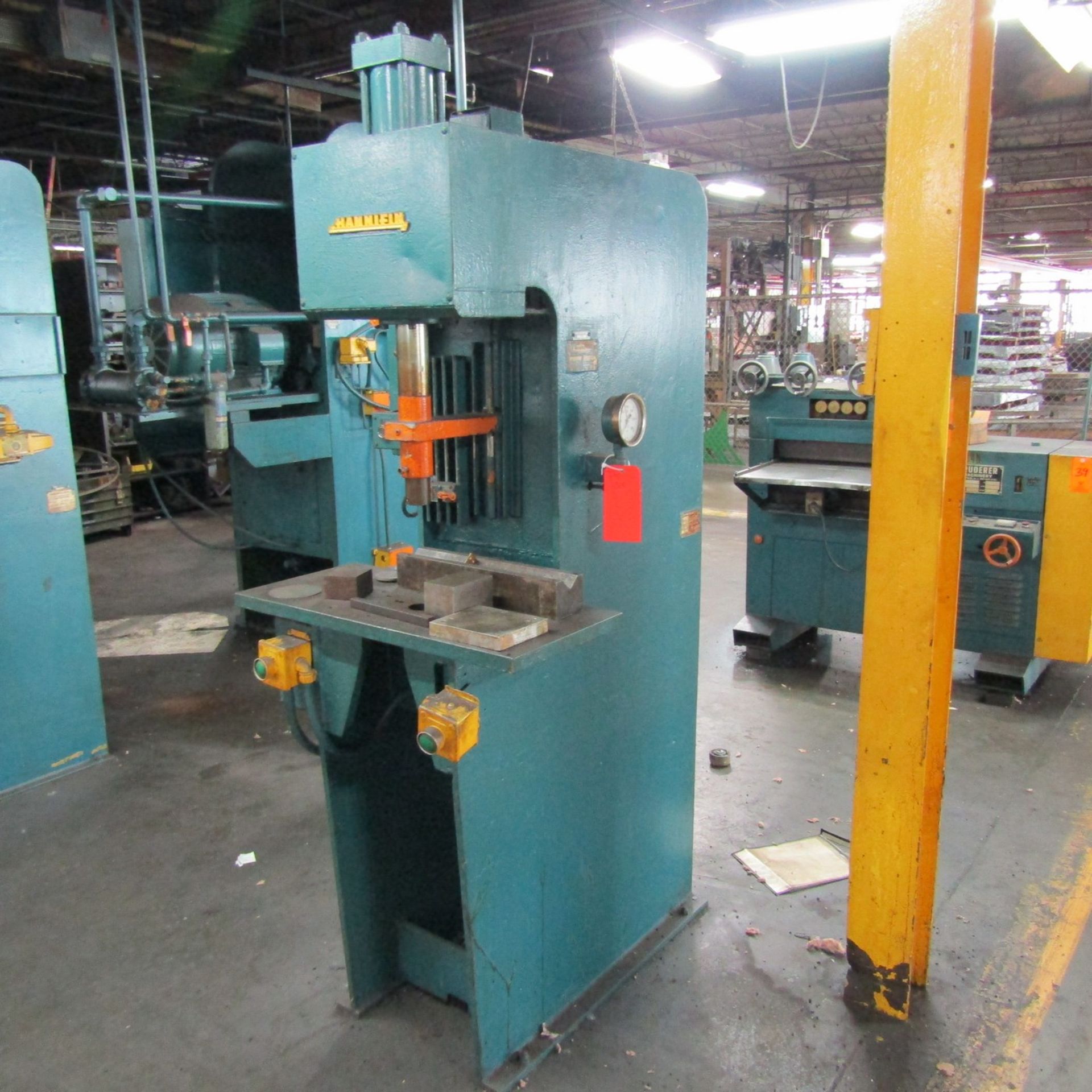 Hannifin 8-Ton Cap. Model F 21-41-M Hydraulic Press, S/N: E 37373-4; Rated at 3,000-PSI, Palm - Image 5 of 6