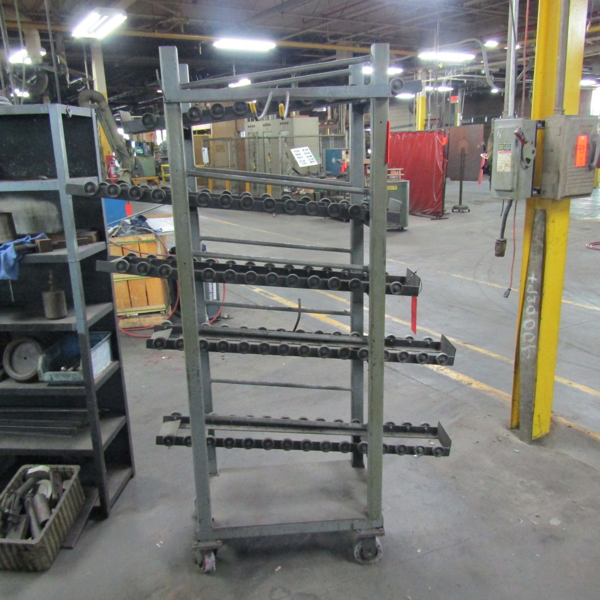 Lot - Assorted Shelving Units, Welding Carts, and Welding Tables