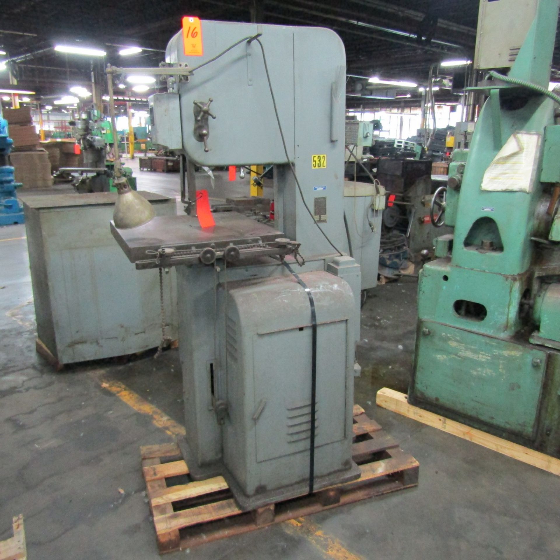 DoAll 16 in. Model Metalmaster Job Selector Tilting Table Vertical Band Saw, S/N: 423406; with Model - Image 2 of 5