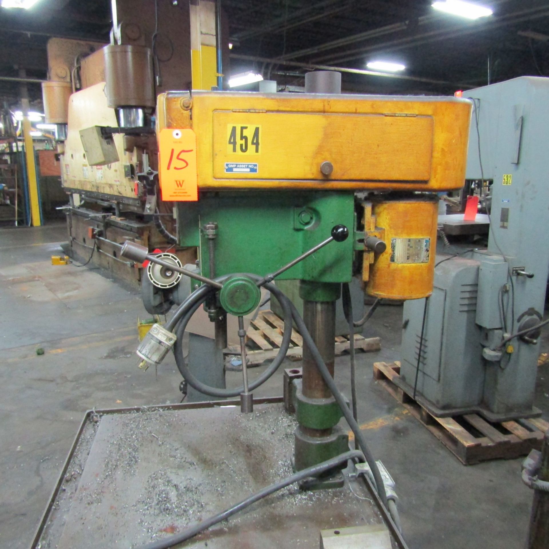 Clausing 15 in. Model 1656 Single Head Production Drill, S/N: 123312; 5 in. Adjustment, 26 in. x - Image 2 of 3