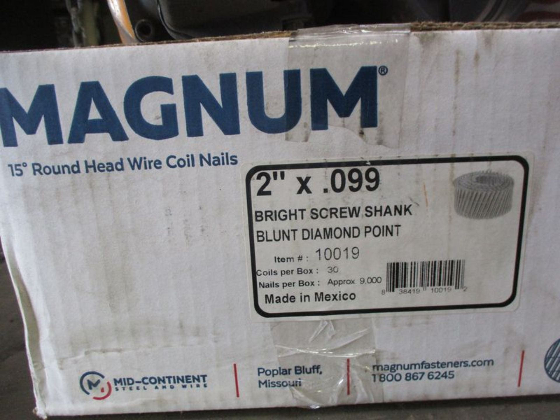 Pneumatic Nailer; with (3) Full Boxes of Magnum 2 in. x .099 Bright Screw Shank, Blunt Diamond - Image 2 of 2