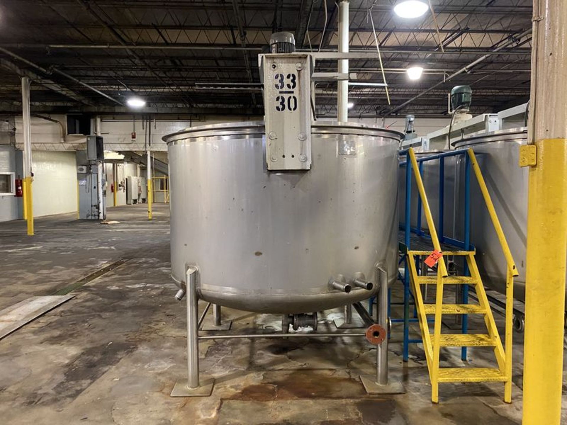 Walker 1,200 Gallon Cap. T-304 Stainless Steel Vertical Single Wall Tank, S/N: 1429-8915; with - Image 2 of 7