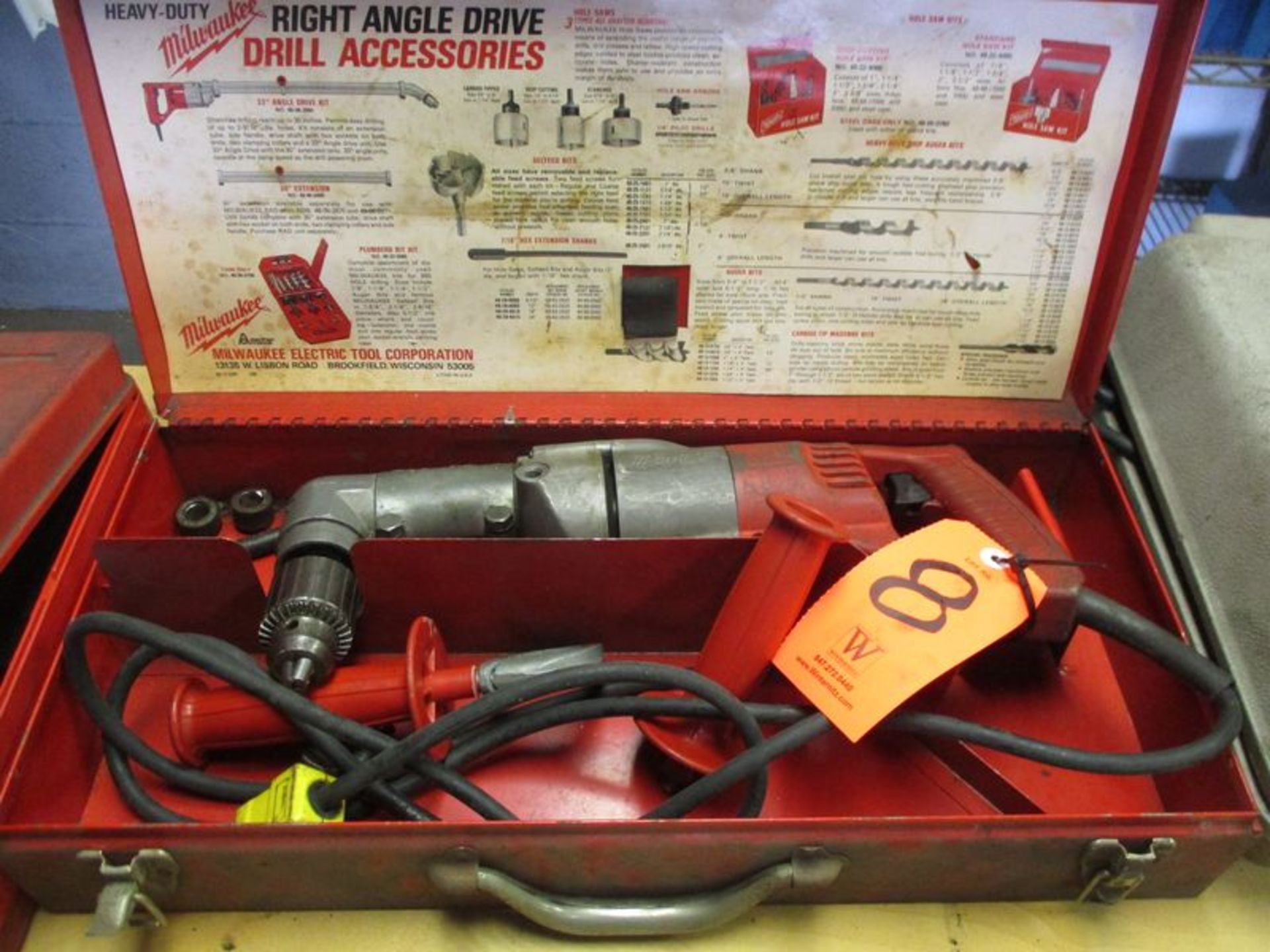 Milwaukee Model 1001-1 Heavy Duty Electric Right Angle Drill; with Case