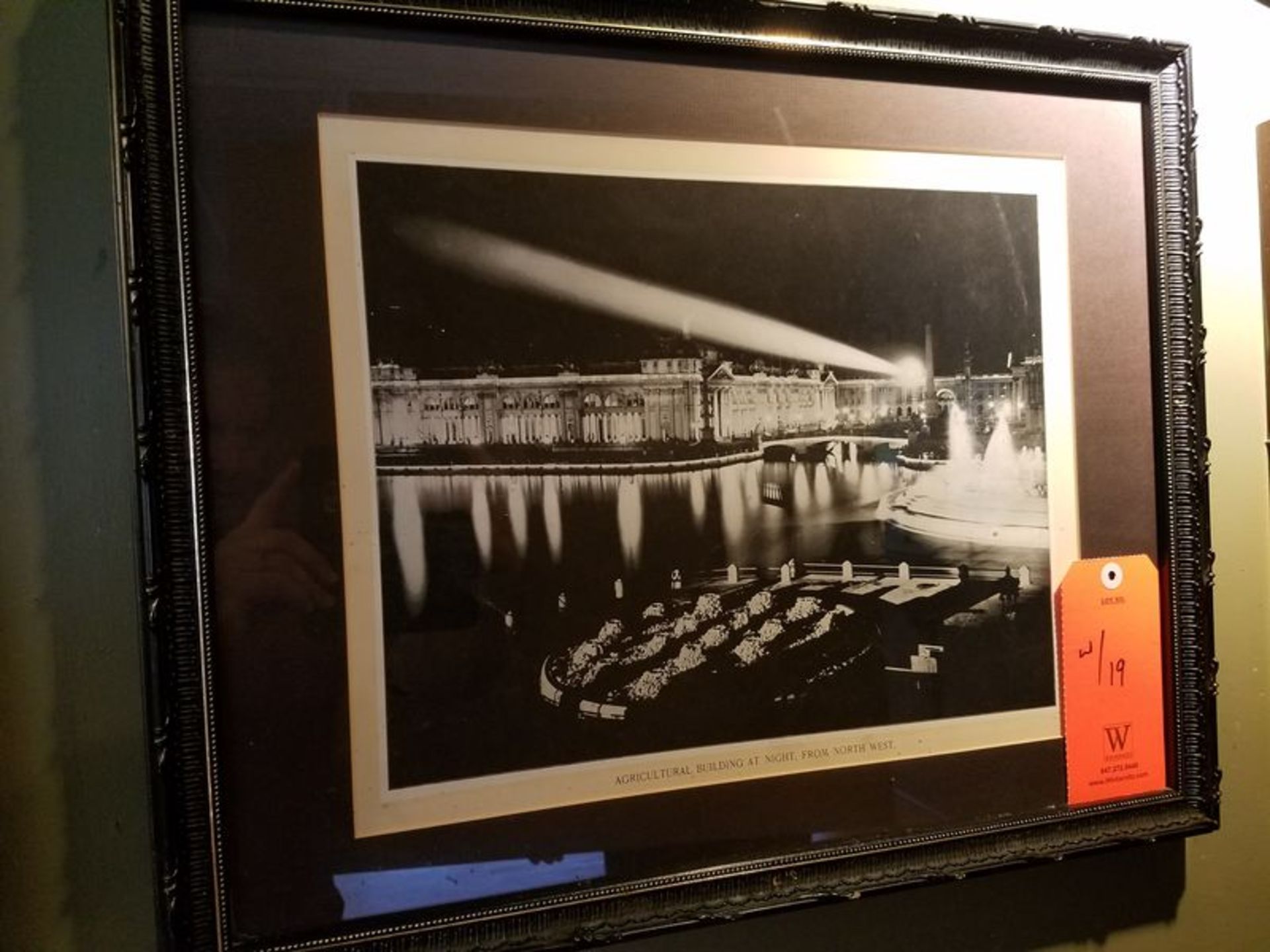 Lot - (3) Photos from the 1893 World Columbian Exhibition; (1) of Agricultural Building at Night, ( - Image 2 of 3