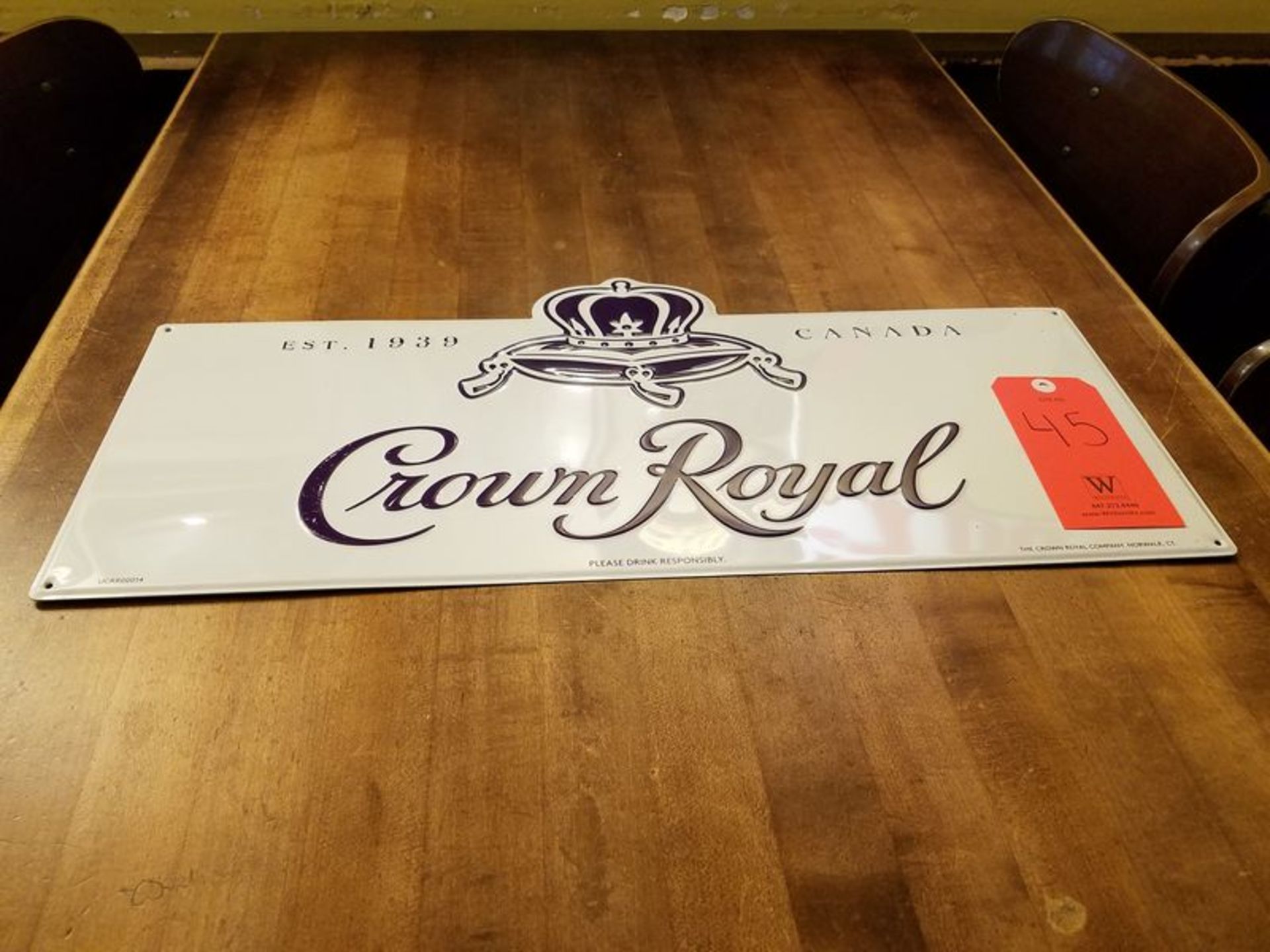 Crown Royal Metal Sign - Image 2 of 2