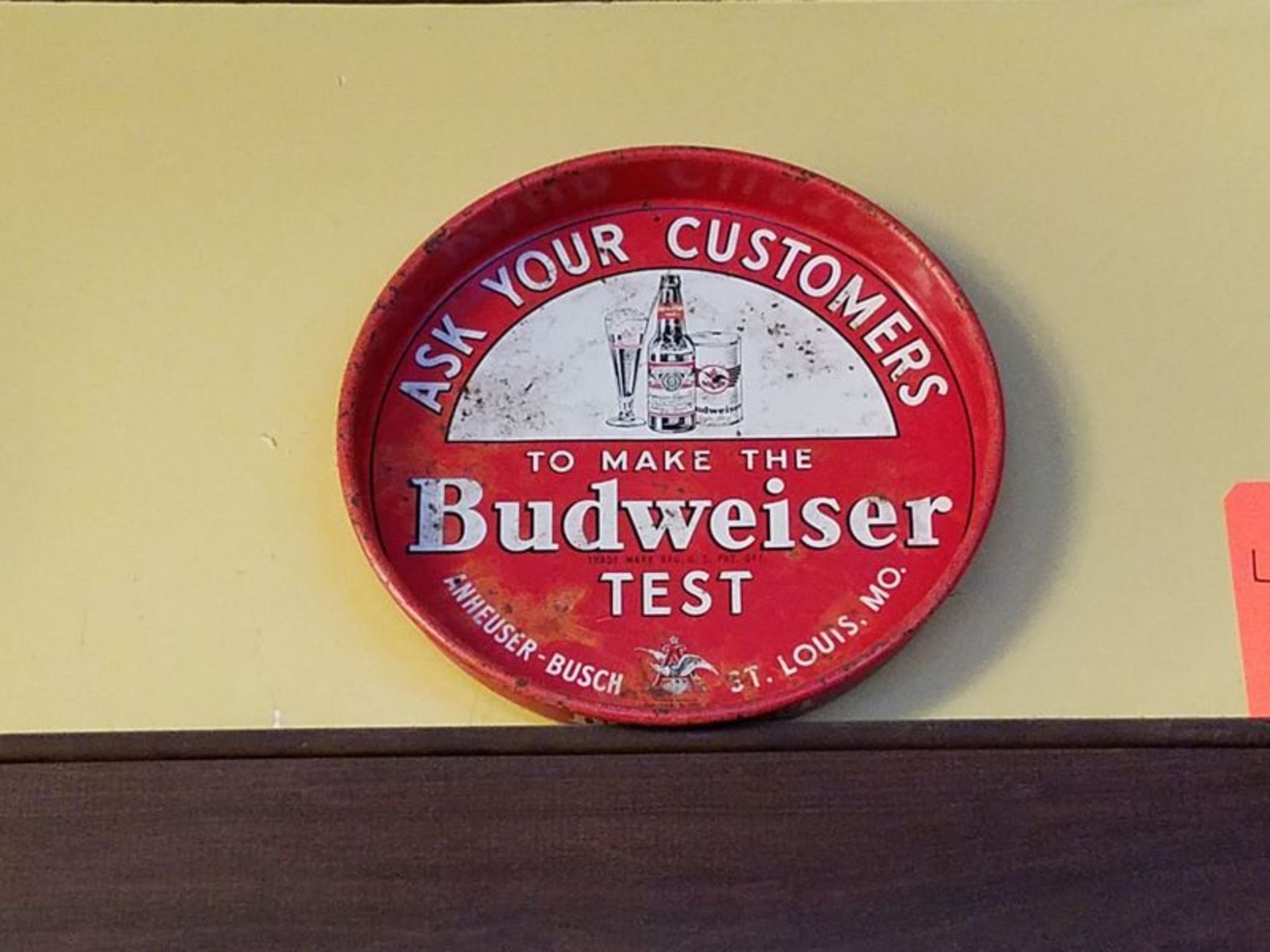 Lot - (3) Beer Serving Trays: Budweiser, Pabst Blue Ribbon, Heileman's Old Style - Image 2 of 4