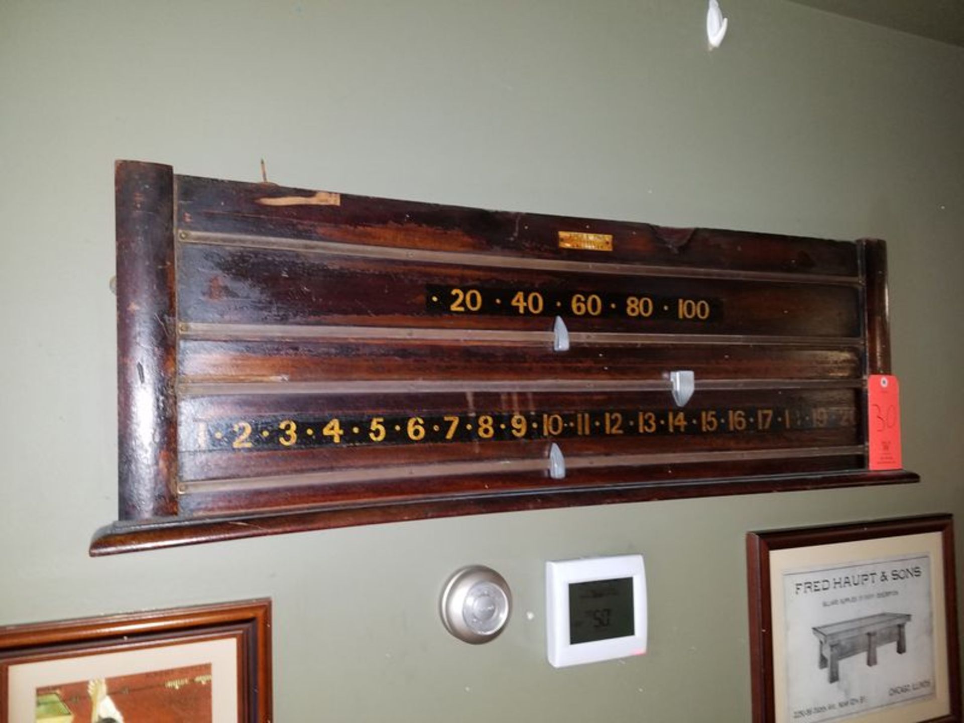 Paper & Sons Antique Billiard's Score Board