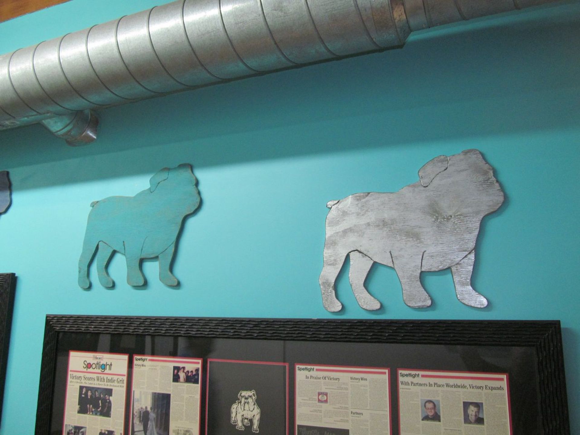 Lot - (4) Victory Bull Dog Wall Hangings - Image 2 of 2