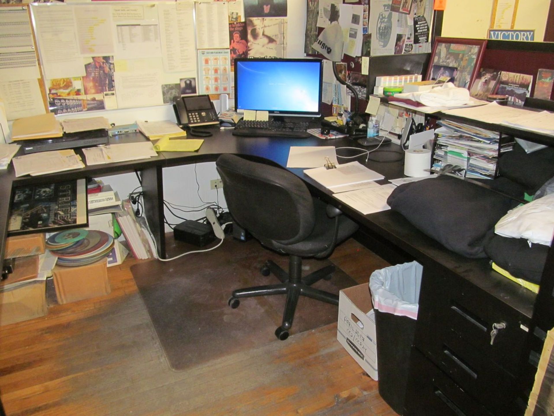 Office Cubicle with Desk and Chair