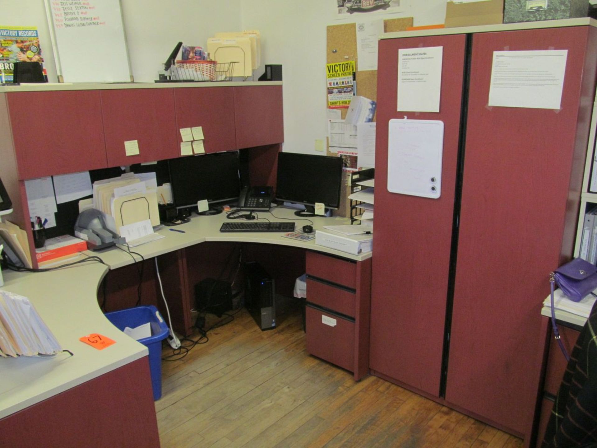 Modular Office Furniture; with (1) 2-Door Coat Closets