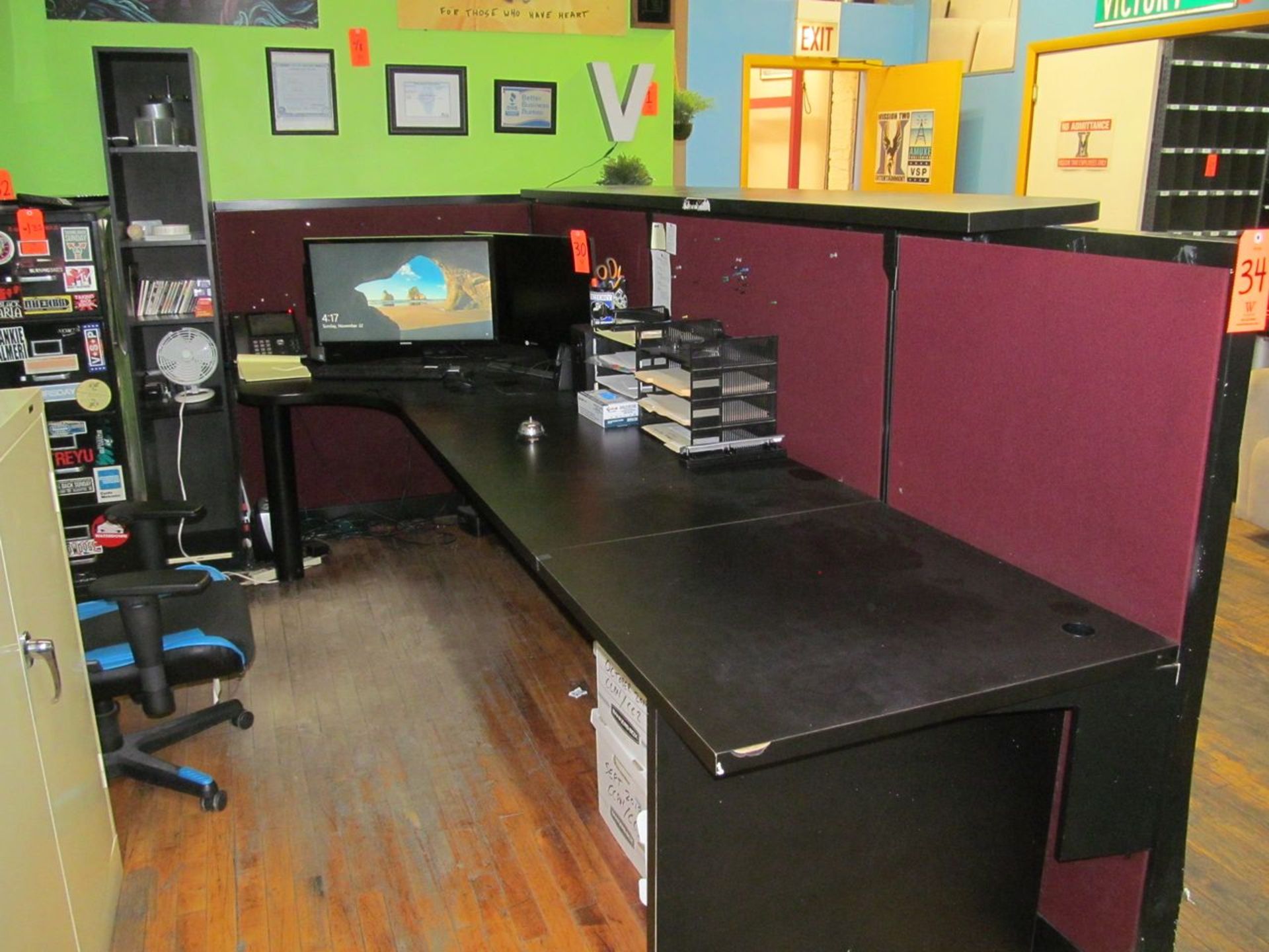 Reception Desk; with Disc Storage Shelf