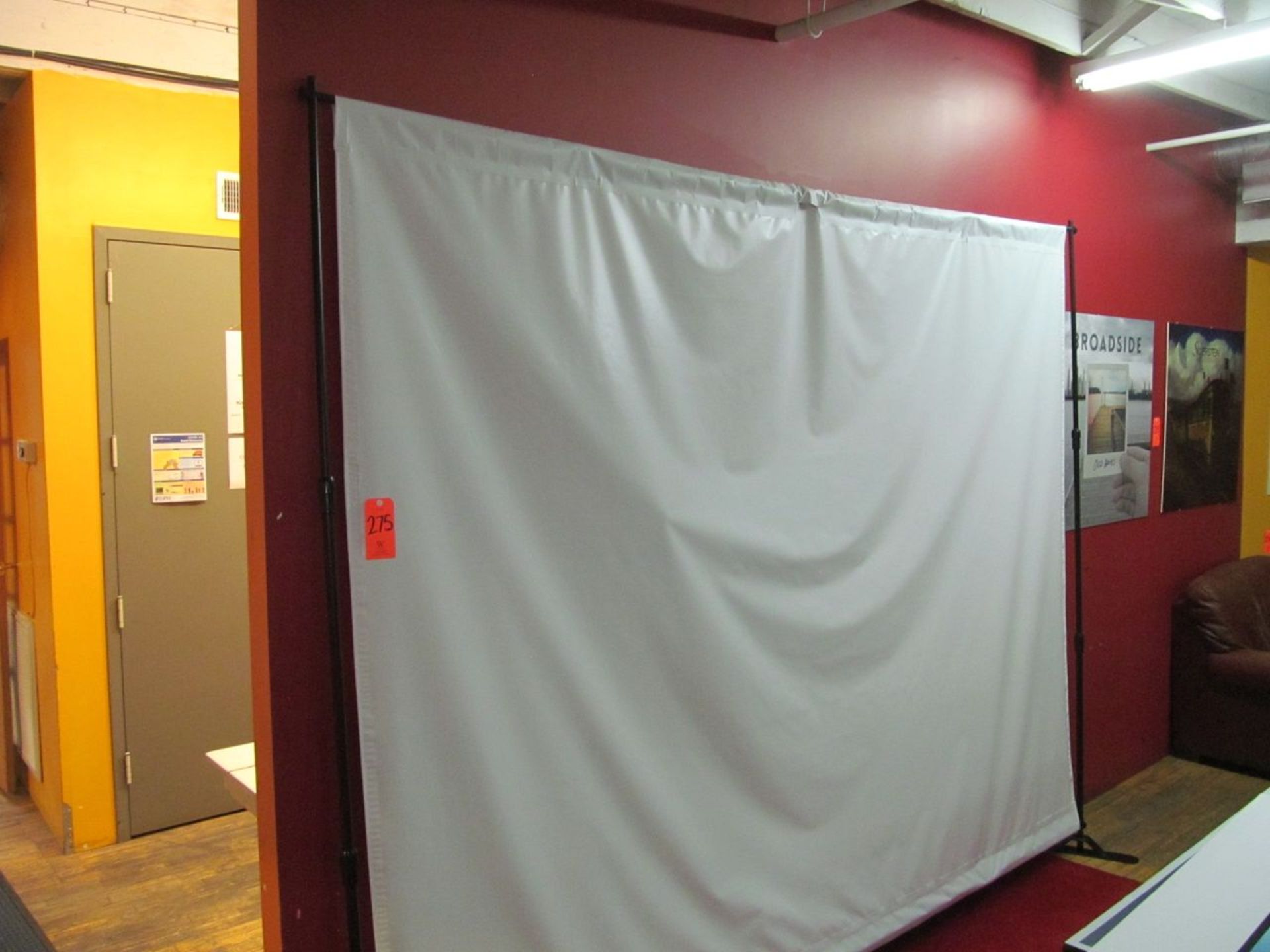 Projection Screen with Stand, Back Side with Victory Logo