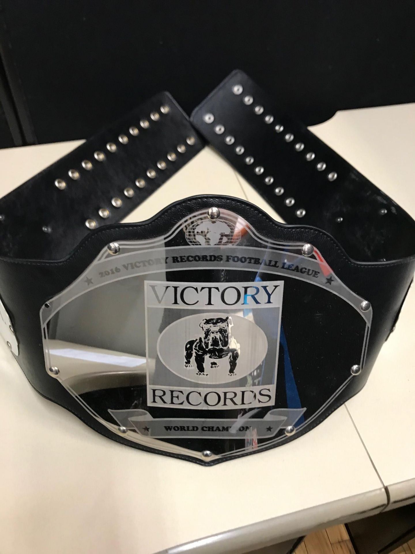 Victory Records Football League 2016 Champions Belt