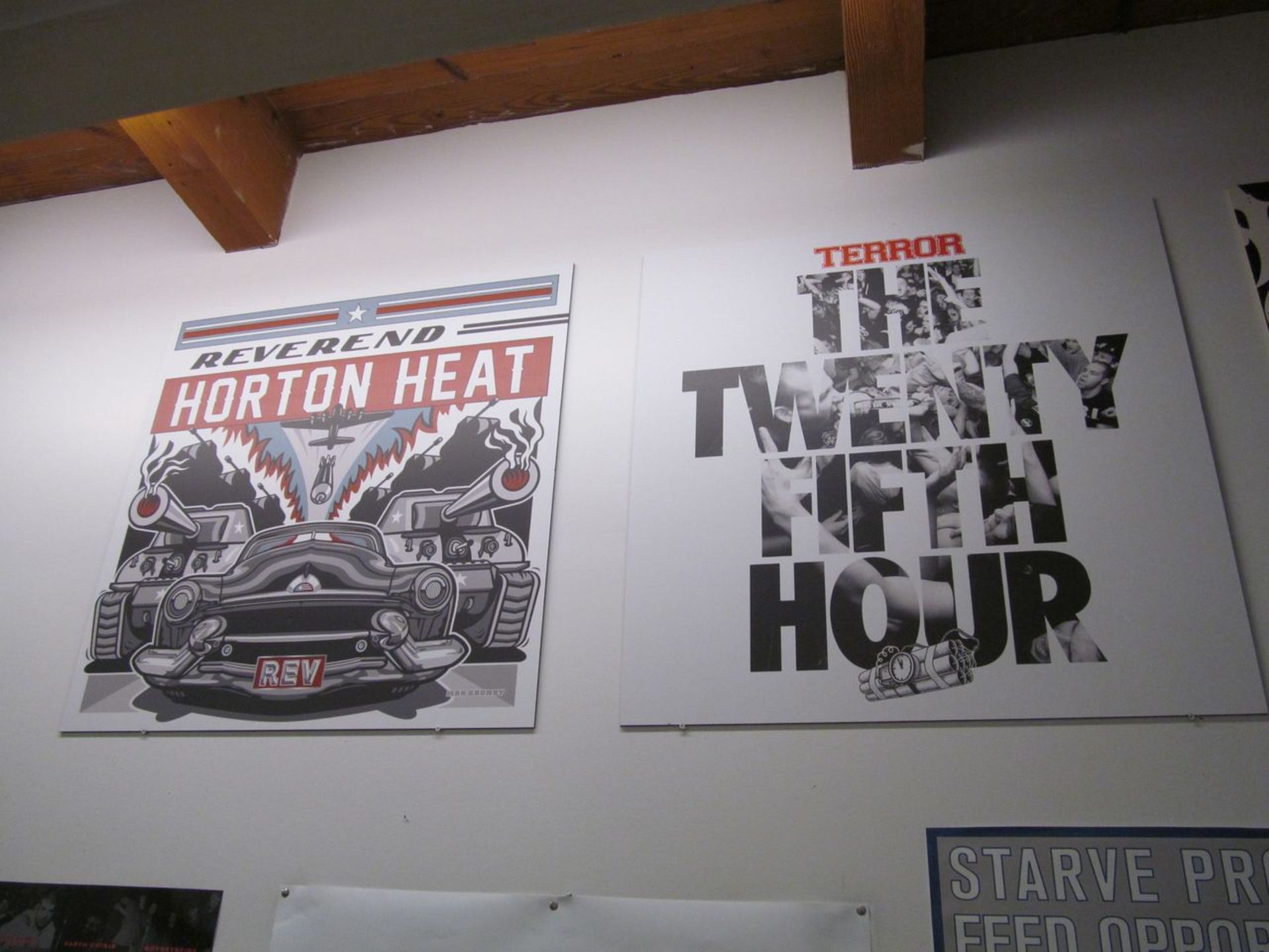 Lot - (12) Posters: Reverend Horton Heat, The Twenty Fifth Hour, Victory Records, Amuxe