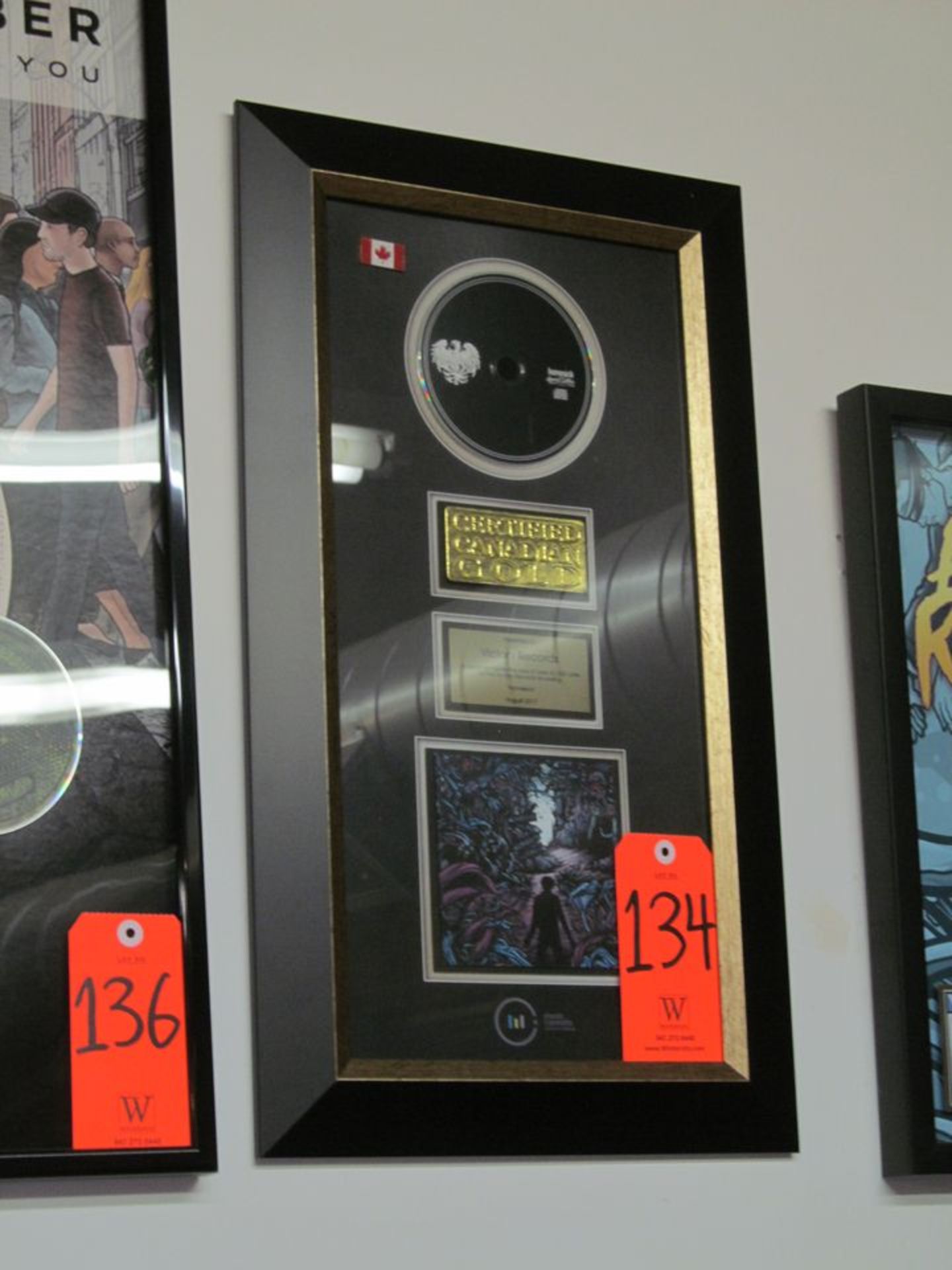 Certified Canadian Gold Record for the Album "Homesick" by A Day To Remember, to Commemorate Sales