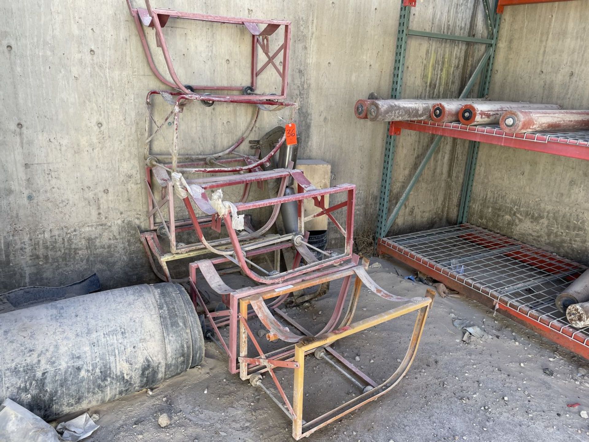 Lot - (8) Barrel Stands