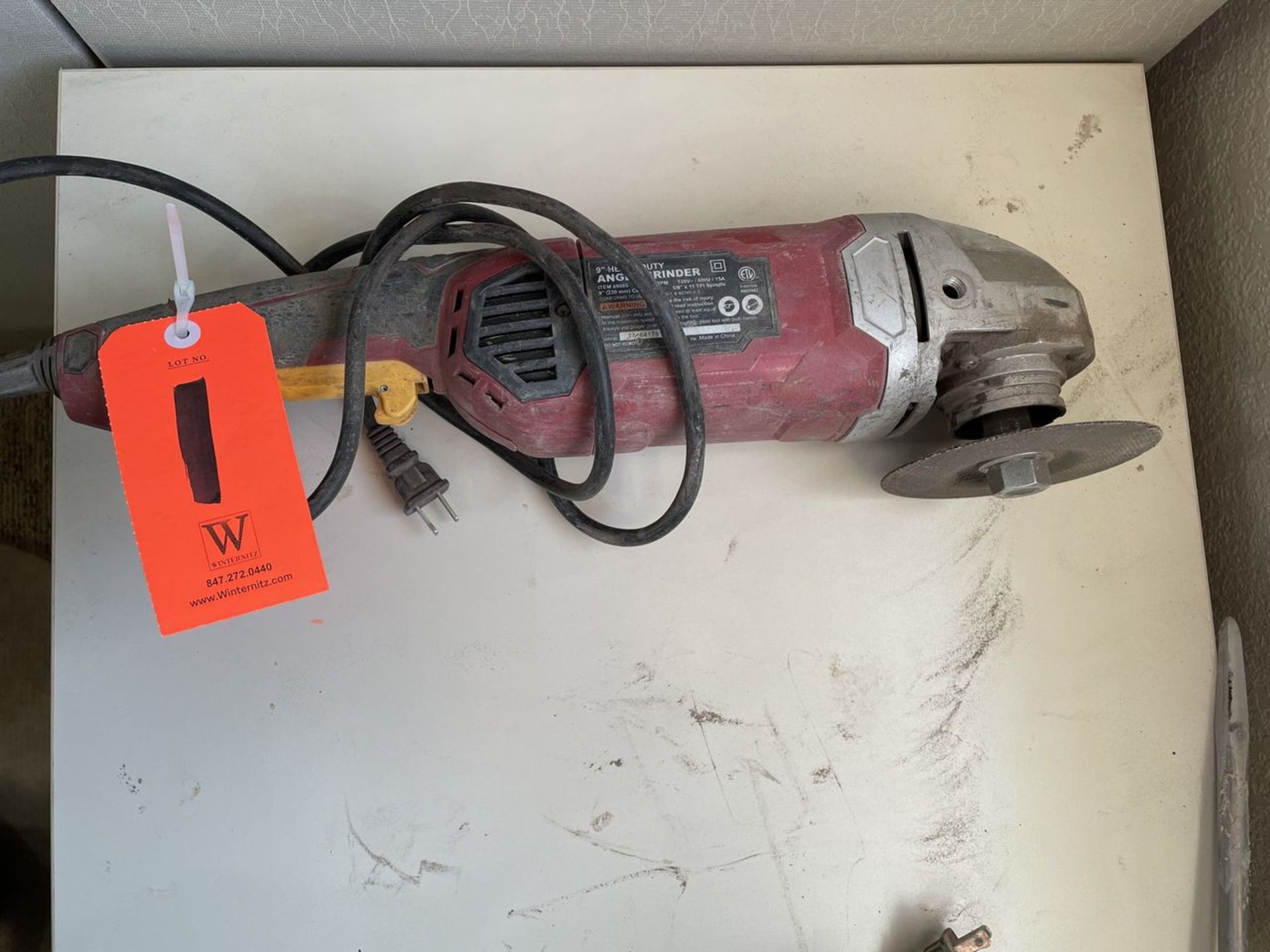 Chicago Electric 9 in. Model 69085 Heavy Duty Electric Angle Grinder, S/N: 374641751