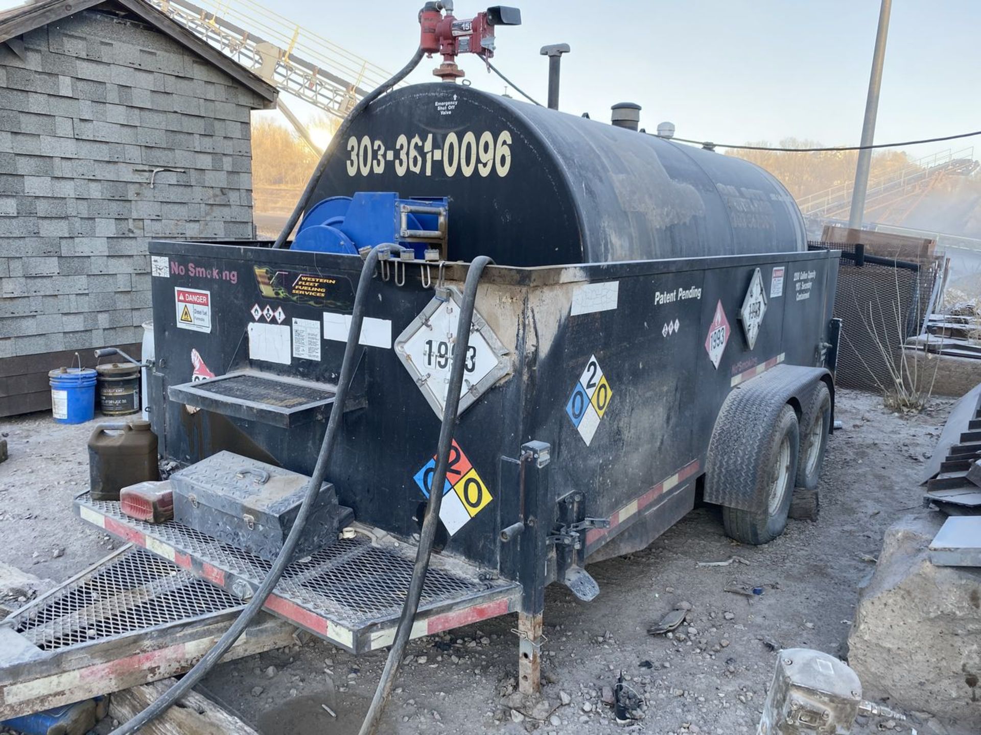 2,200 Gallon Cap. Fuel Tank; Mounted on 64 in. x 12 ft. Tandem Axle Tag Containment Trailer (No - Image 3 of 5