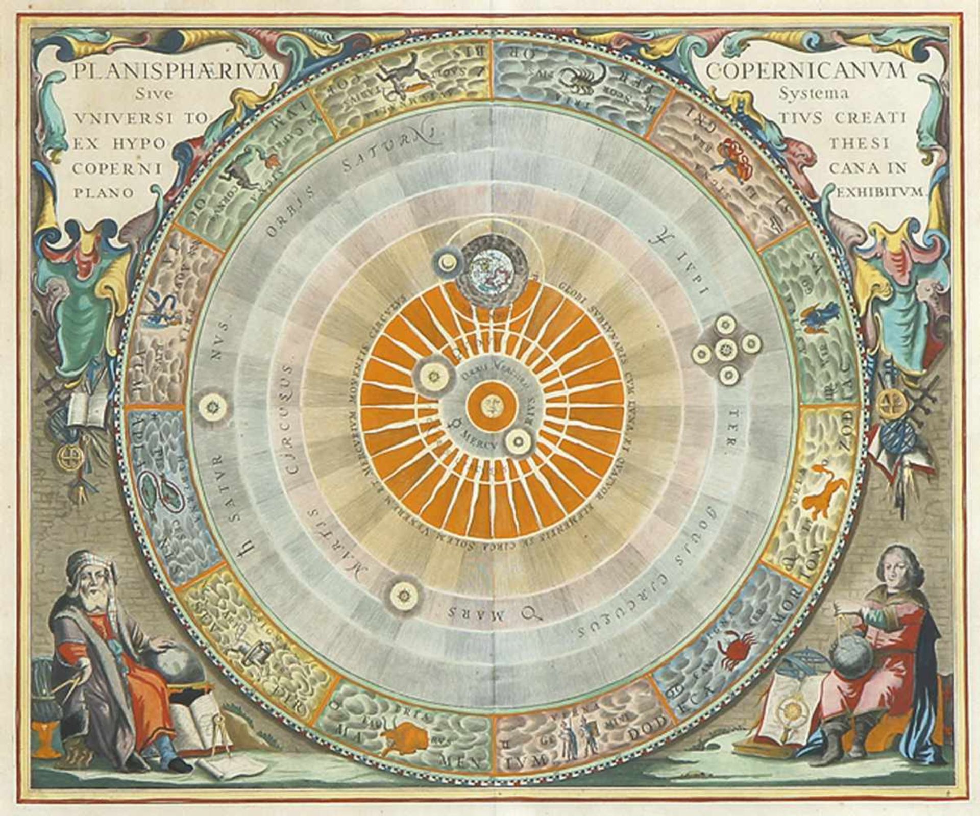 SPEZIALKARTE„Planisphaerium Copernicanum, sive systema universi totius creati ex hypothesi