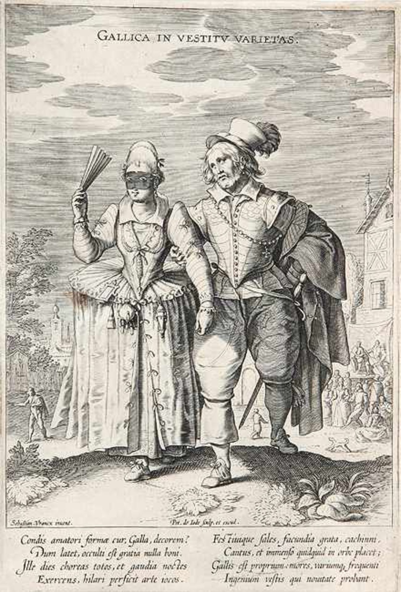 PIETER DE JODE DER ÄLTERE 1570 - Antwerpen - 1634Gallica in Vestitu Varietas. Blatt 7 aus der