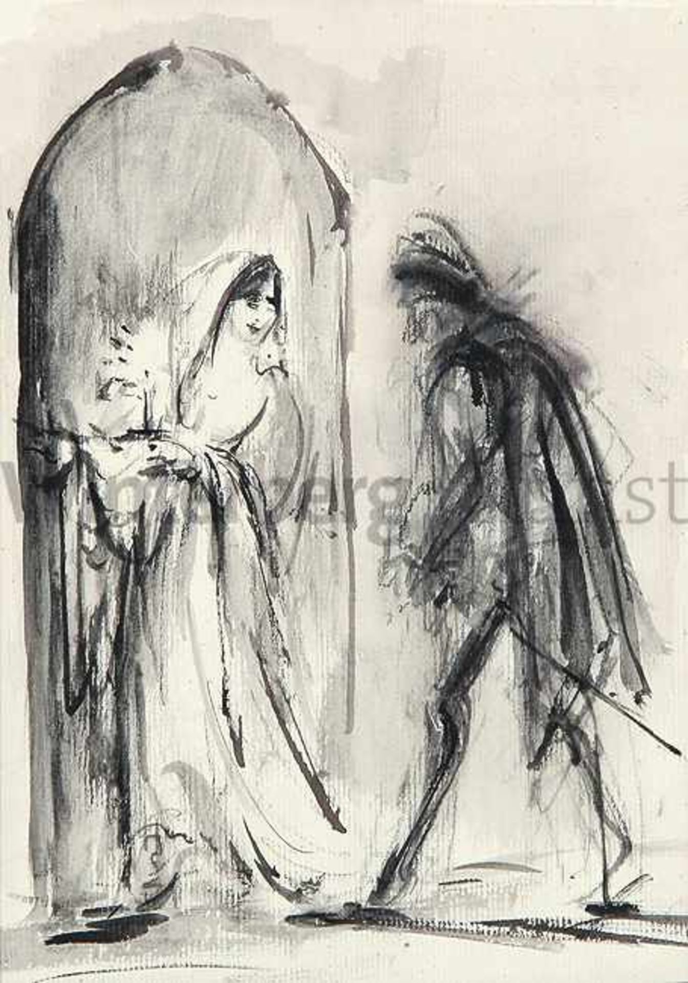 HANS MEID Pforzheim 1883 - 1957 Ludwigsburg"Entführung der Desdemona, Masken vor Don Juans Haus, Don