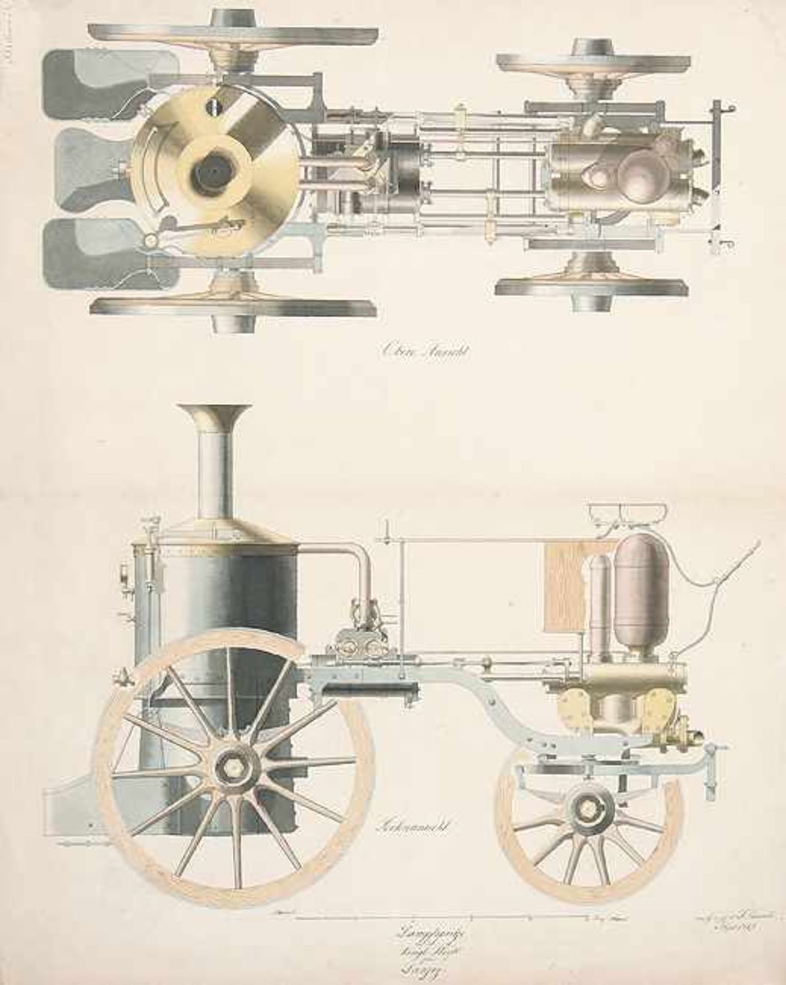 THEODOR QUENTIN Preussisch-Stargardt 1851 - 1905 Neuenhof bei Eisenach„Dampfspritze in der Königl.