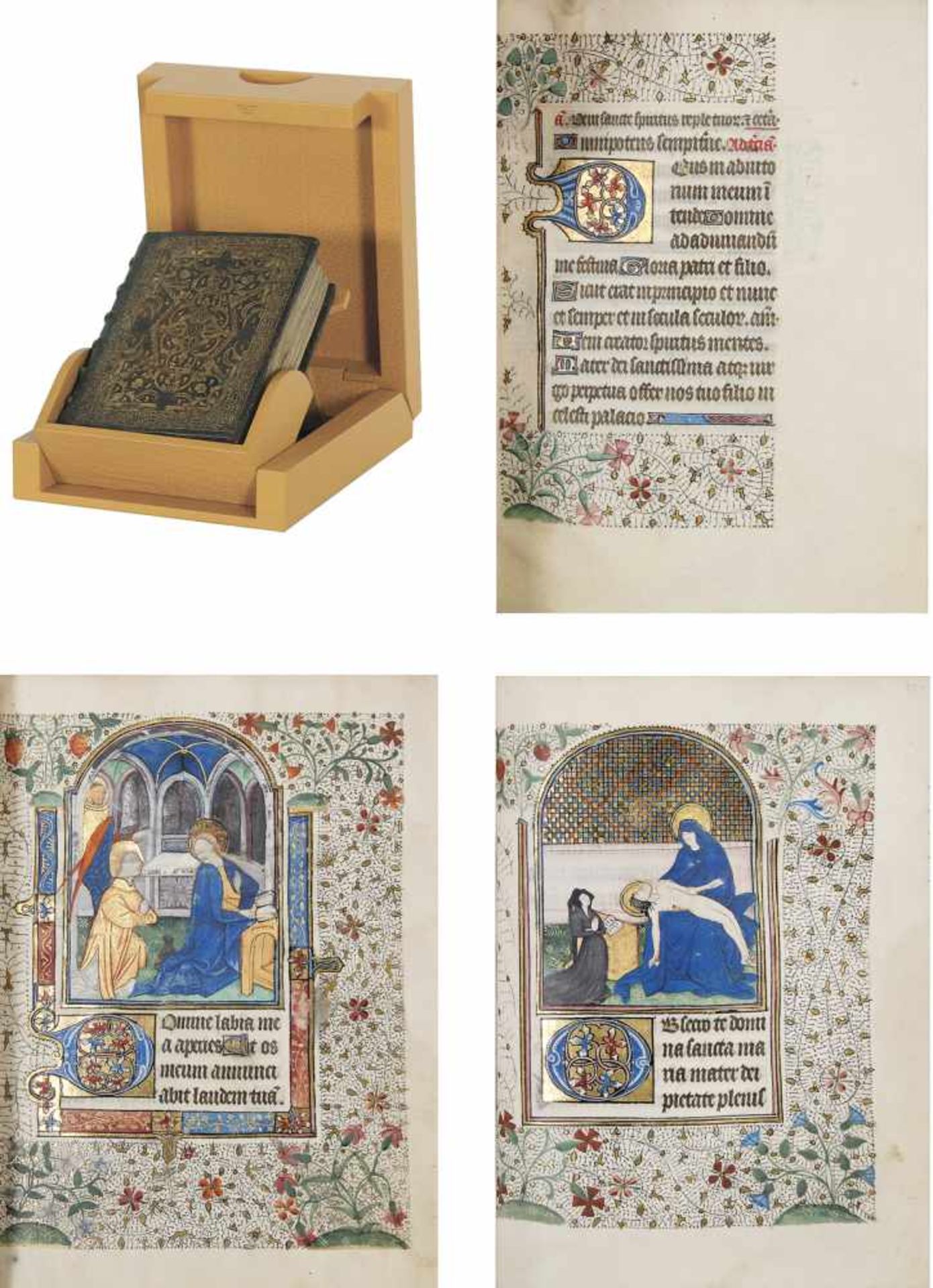 MINIATUREN"Horae Beatae Mariae Virginis. Lateinisch-französische Stundenbuch-Handschrift auf - Bild 2 aus 4