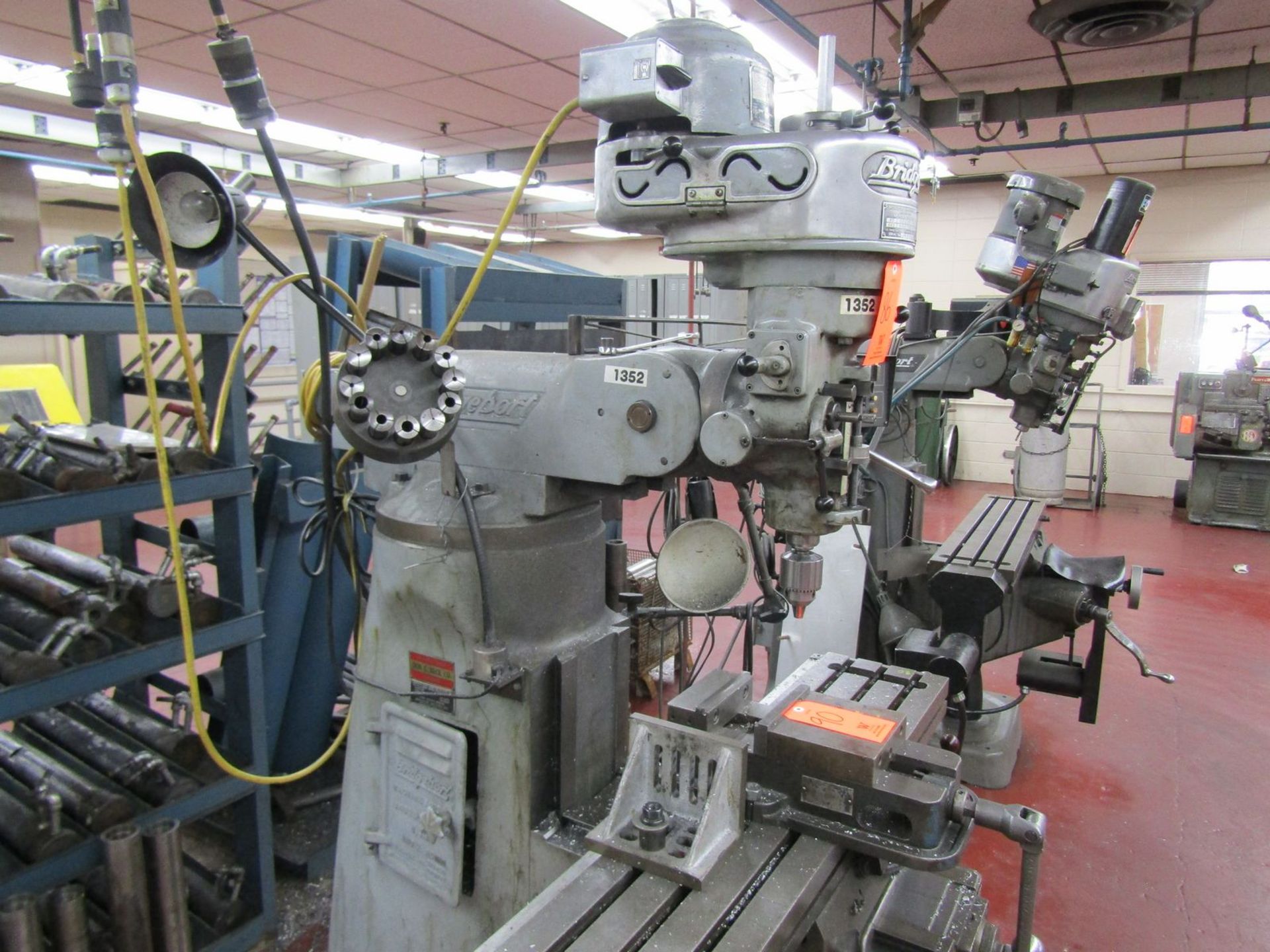 Bridgeport 1-HP Vertical Milling Machine, S/N: 12BR85650; with Mitutoyo 2-Axis Digital Read-Out, - Image 4 of 5