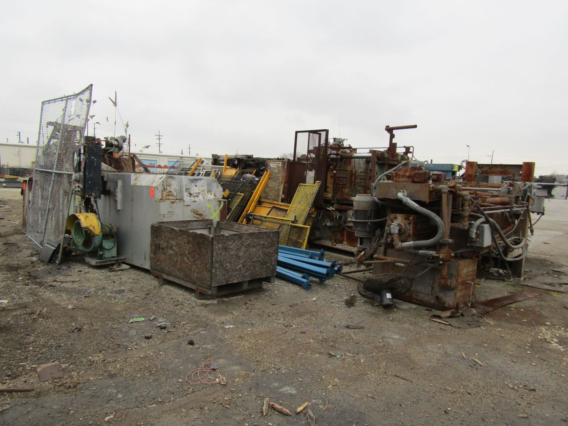 Lot - Large Quantity of Scrap Metal, to Include: (1) Die Caster Carcass, Trim Press Carcasses,