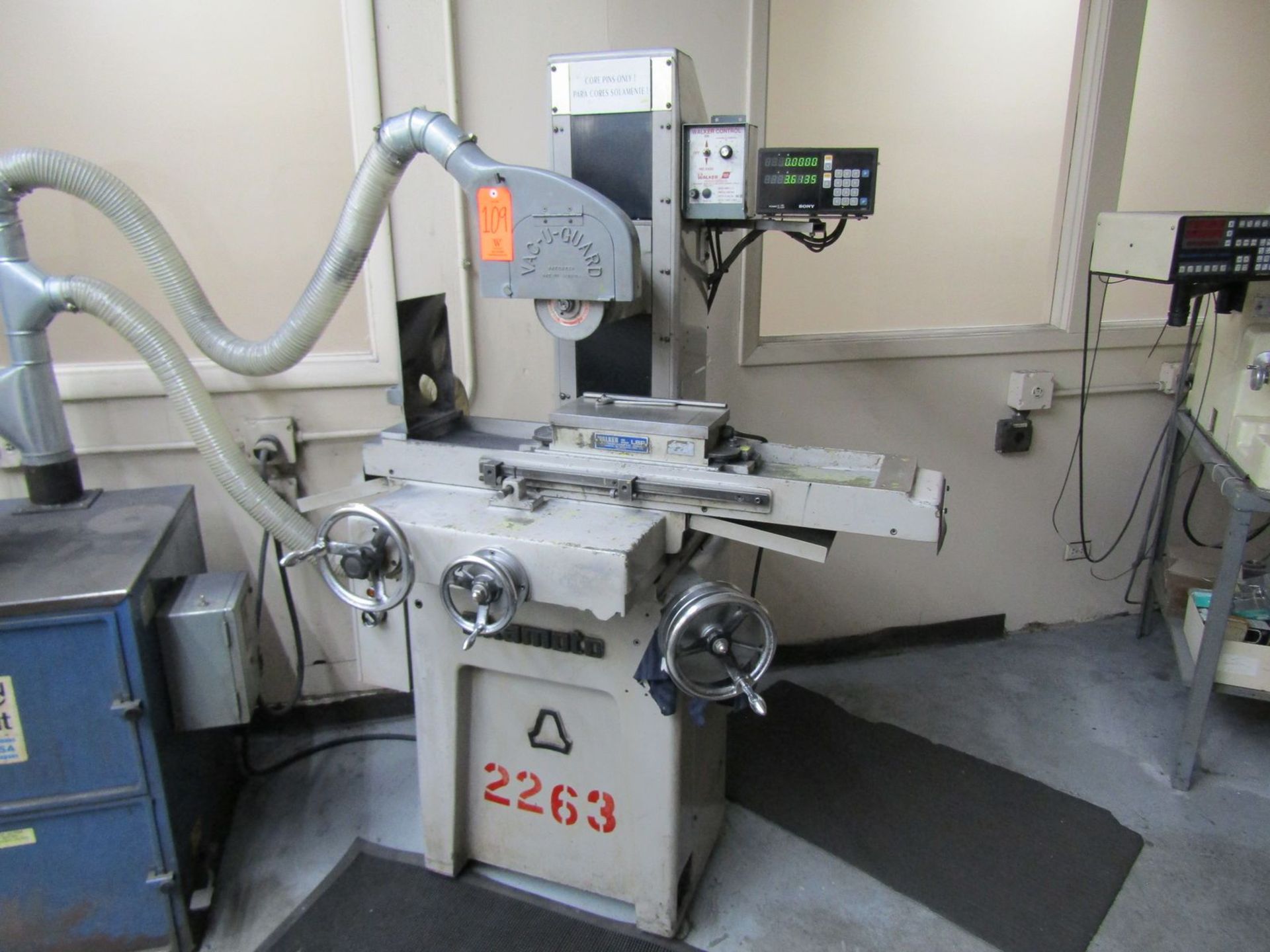 Okamoto 6 in. x 12 in. Model L6.12 Surface Grinder, S/N: 3624; with Sony Model LG10 2-Axis Digital