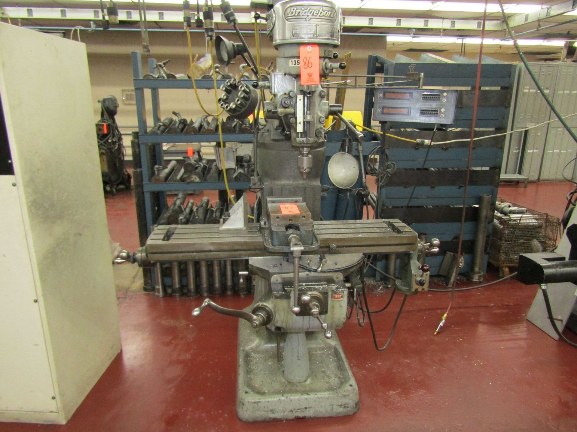 Bridgeport 1-HP Vertical Milling Machine, S/N: 12BR85650; with Mitutoyo 2-Axis Digital Read-Out, - Image 5 of 5