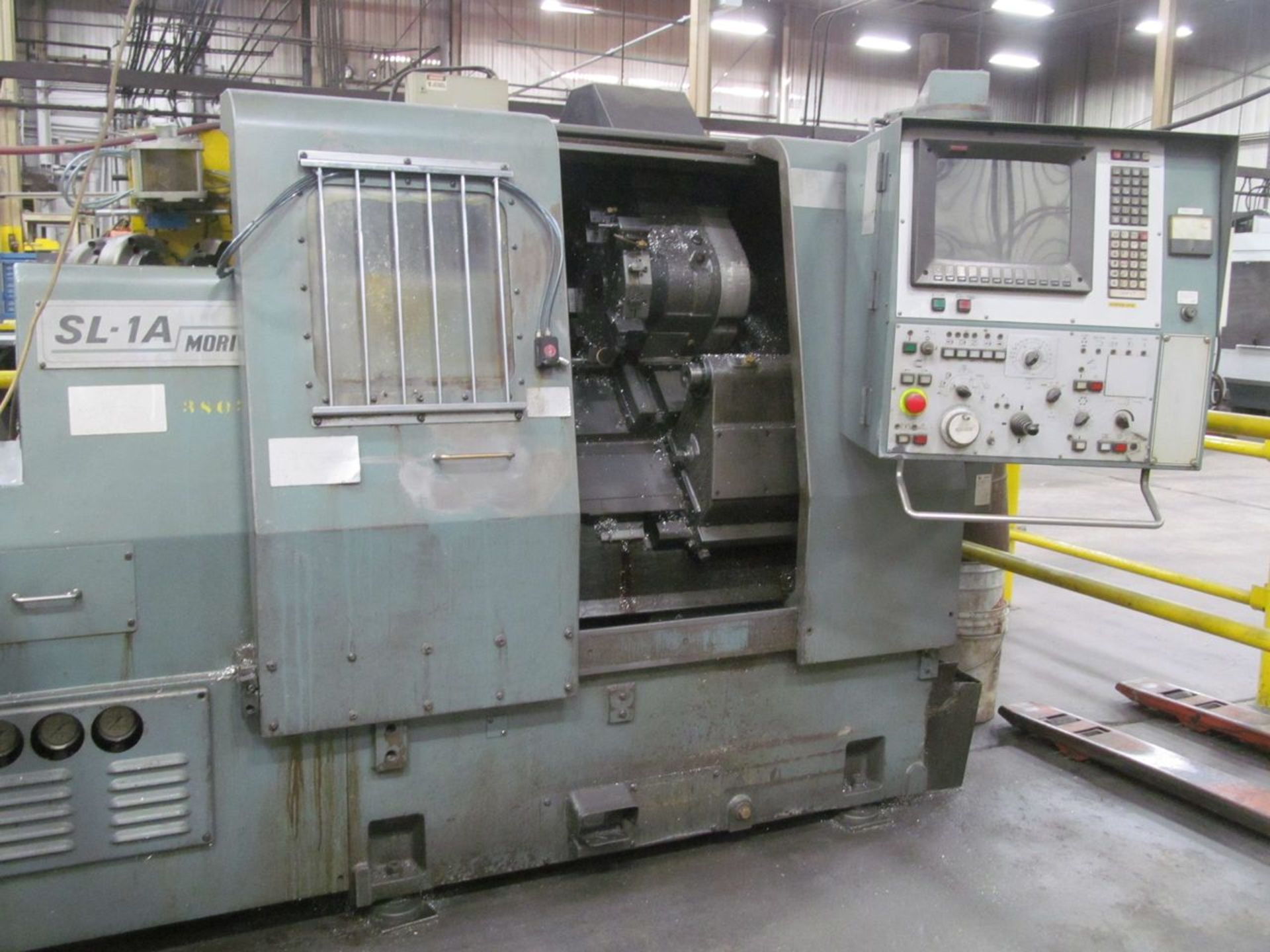 Mori Seiki Model SL-1A CNC Lathe, S/N: 750; with Fanuc System 10TE CNC Controls, 12-Station Turret