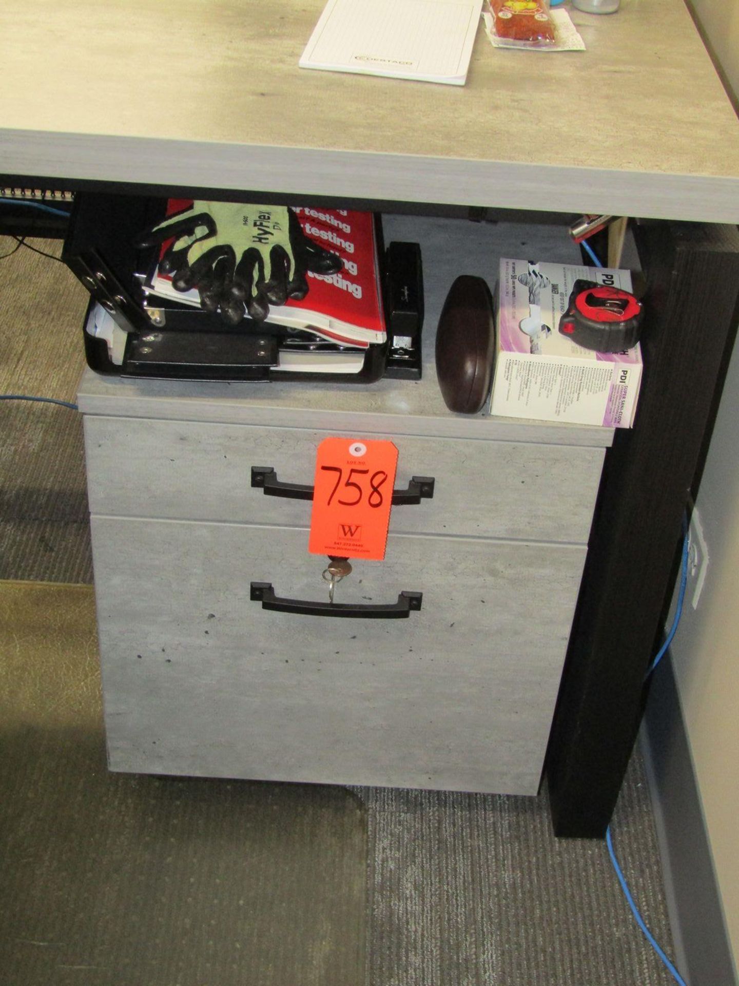 Portable 2-Drawer Desk Cabinet