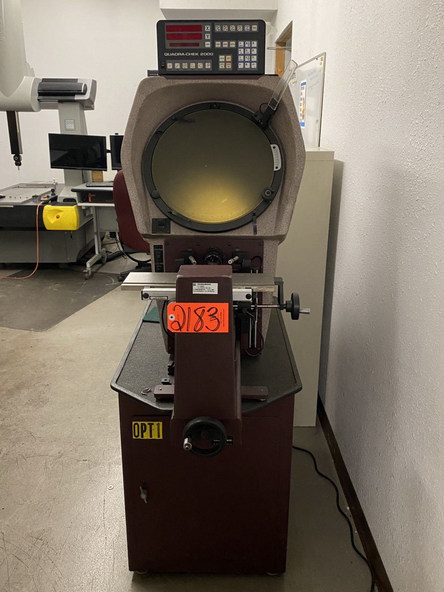 Scherr Tumico 14 in. Optical Comparator; with Quadra-Chek 2000; 10x S-T, 120-Volt, 3-Amps, 1-Ph,