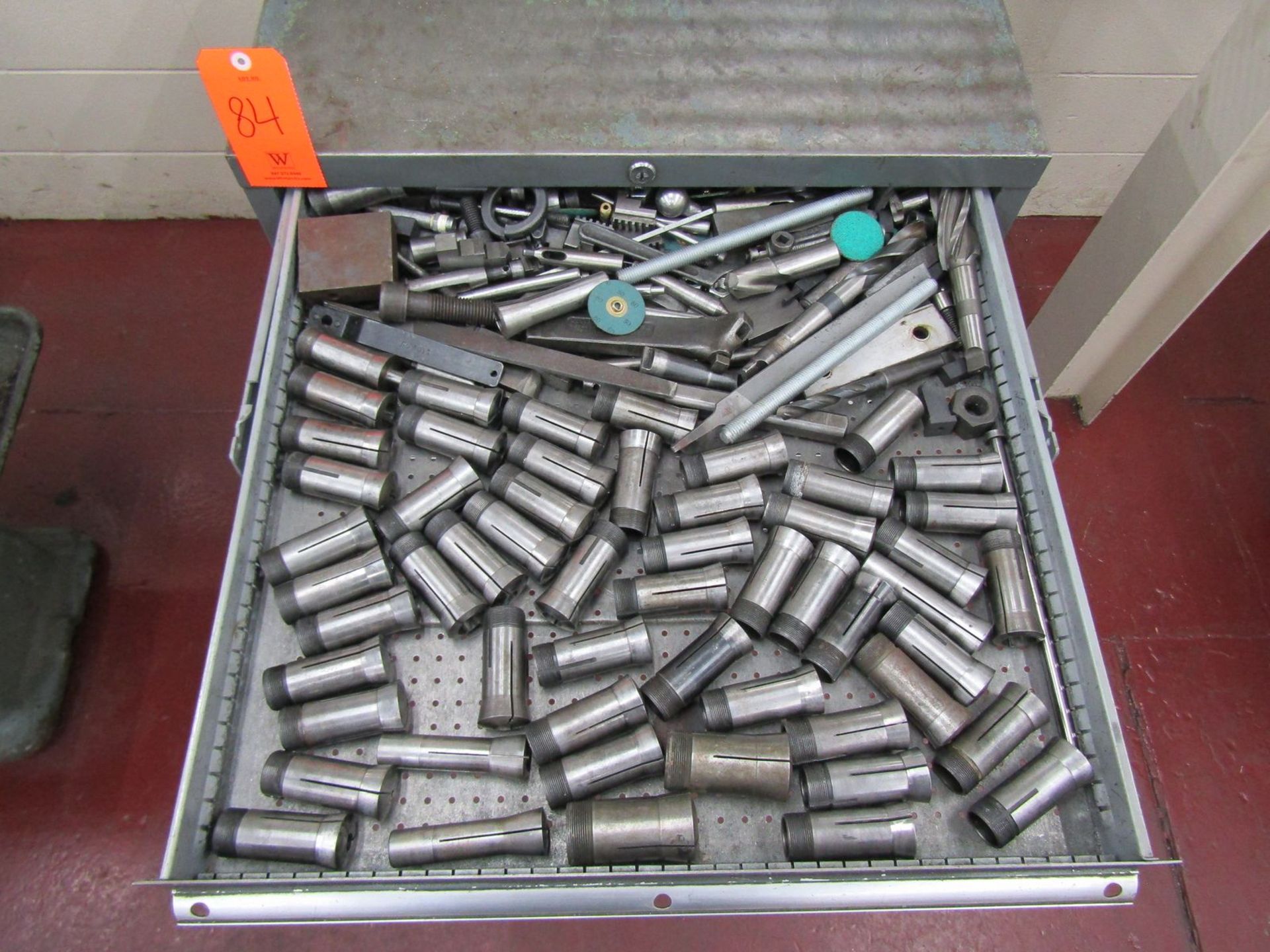 Lot - 7-Drawer Heavy Duty Parts Cabinet, with Contents of 5C Collets, Lathe Tooling, Drill Bits, - Image 2 of 8