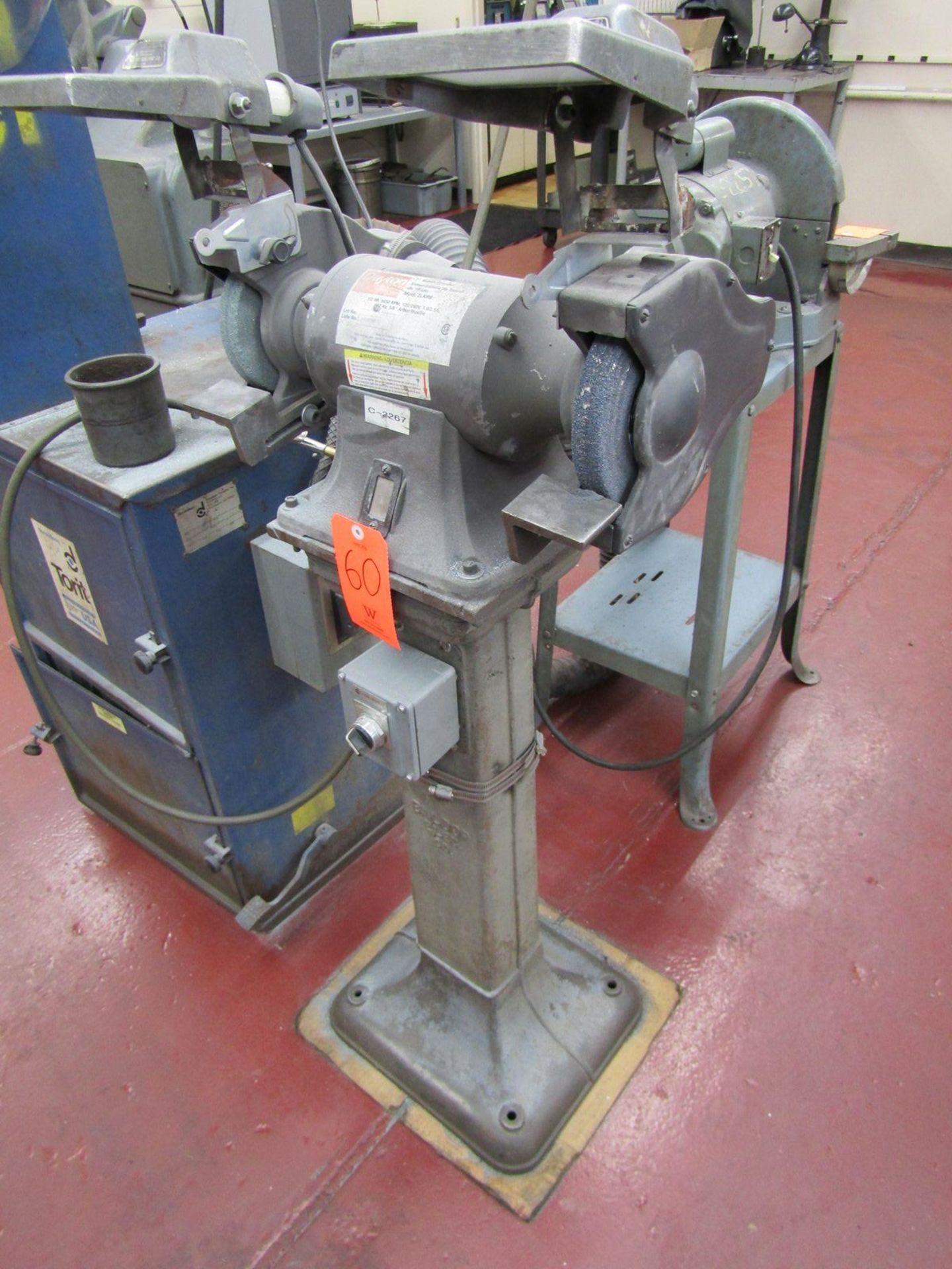 Dayton 7 in. Model 2LKR8 Double End Bench Grinder, S/N: 15100589; with 1/2 HP Motor, Stand (