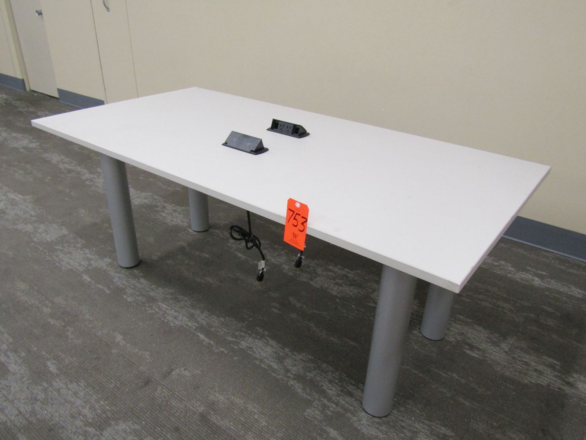 72 in. x 36 in. Office Table with Electrical Outlets