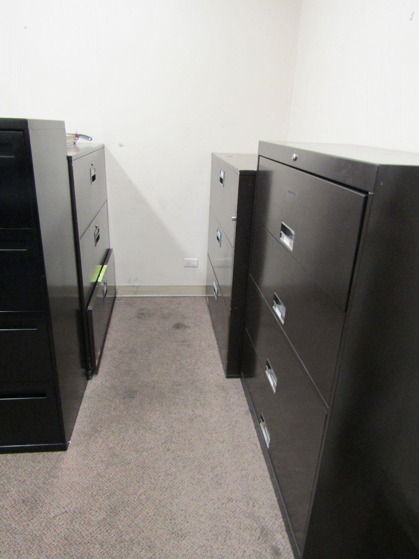 Lot - (9) Lateral Filing Cabinets; (5) 4-Drawer and (4) 3-Drawer