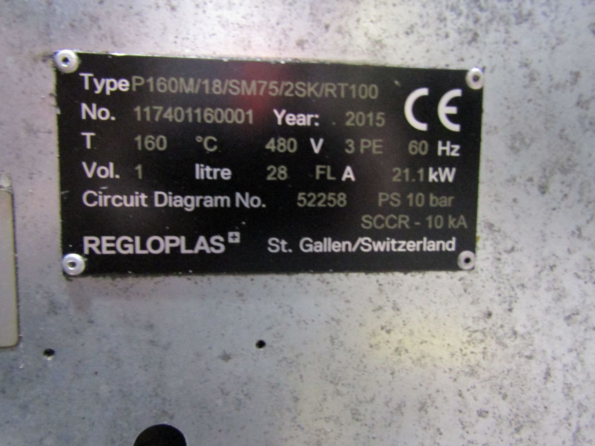 Regloplas 160 degree C Model P160M/18/SM75/25K/RT100 Portable Temperature Control Unit - Image 3 of 4